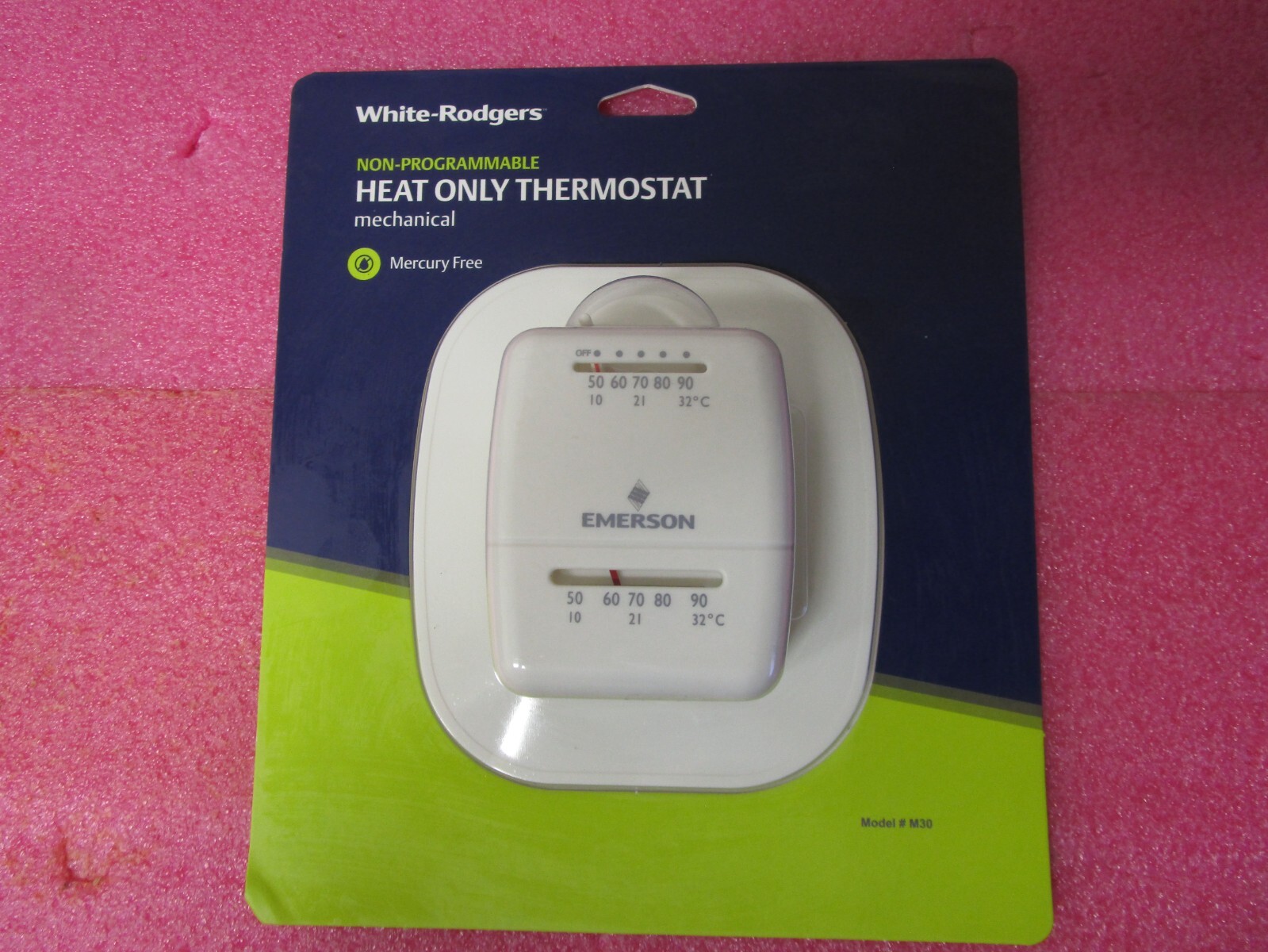NEW! White Rodgers Emerson Non-Programmable Heat Only Mechanical Thermostat M30