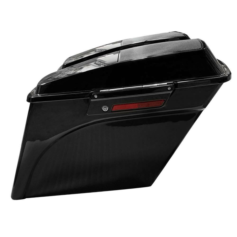 5" Stretched Extended Saddlebags 6x9" Speaker Lid For Harley Touring Glide 93-13