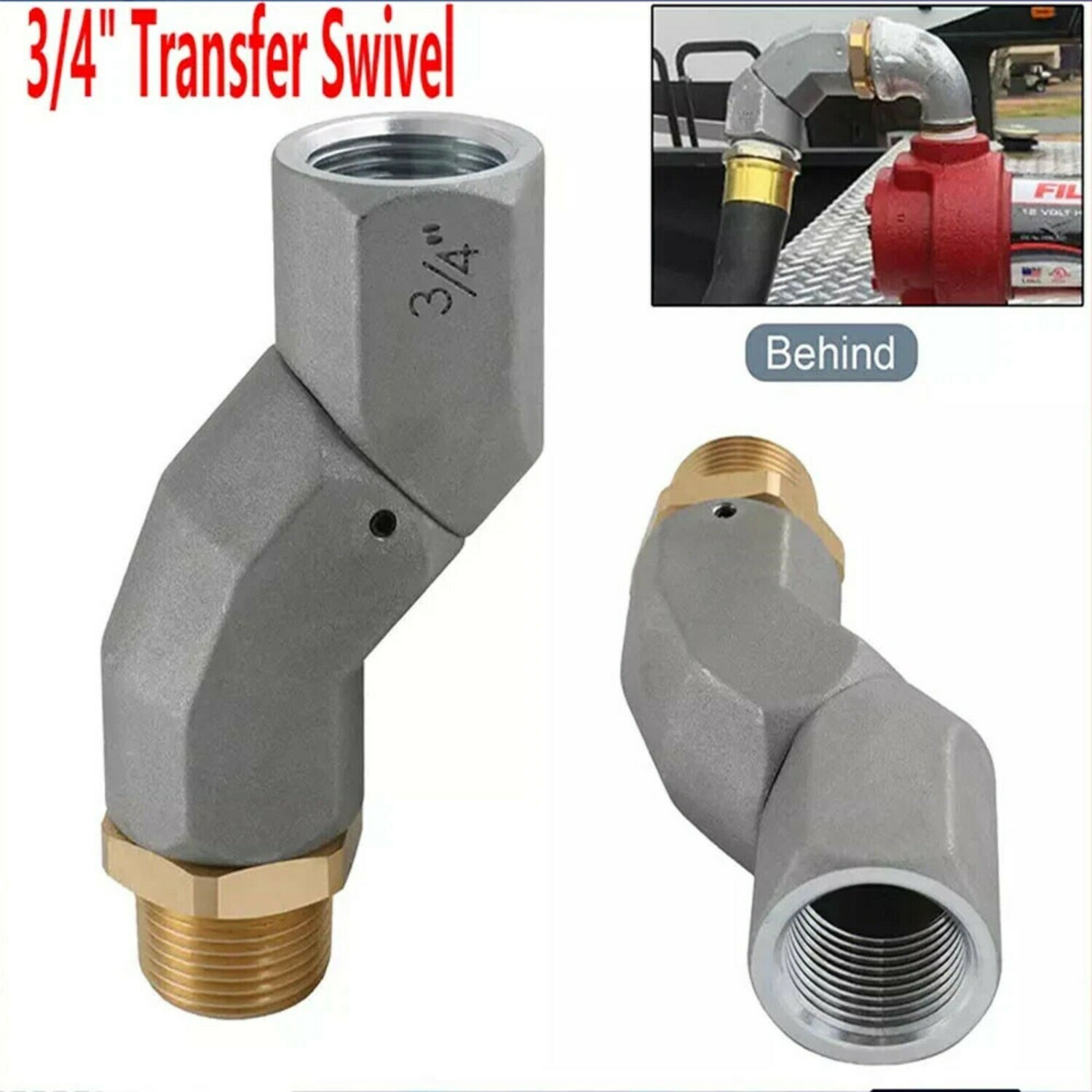 3/4 Inch NPT Fuel Swivel Joint: 360° Rotate, Prevent Hose Kinking