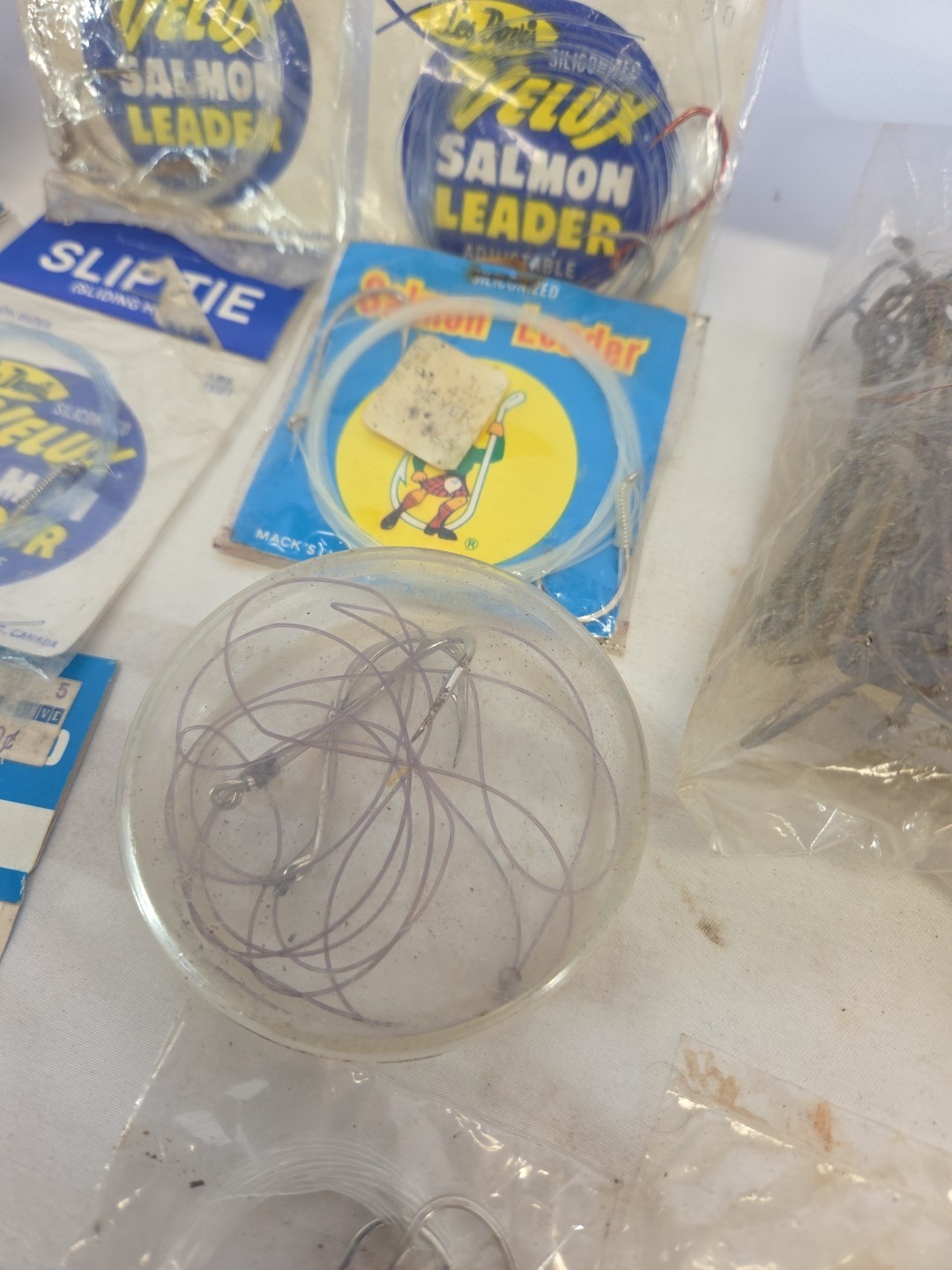 Large Lot Of Misc Fishing Hooks Tackle Trout Salmon Bass New And Used