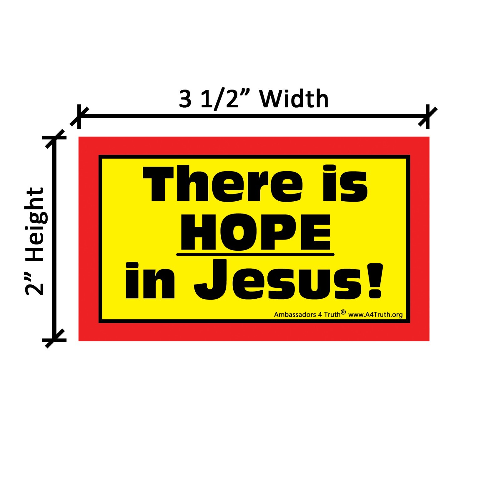 There is Hope in Jesus! | Gospel Tracts | Sticker | Pack of 50