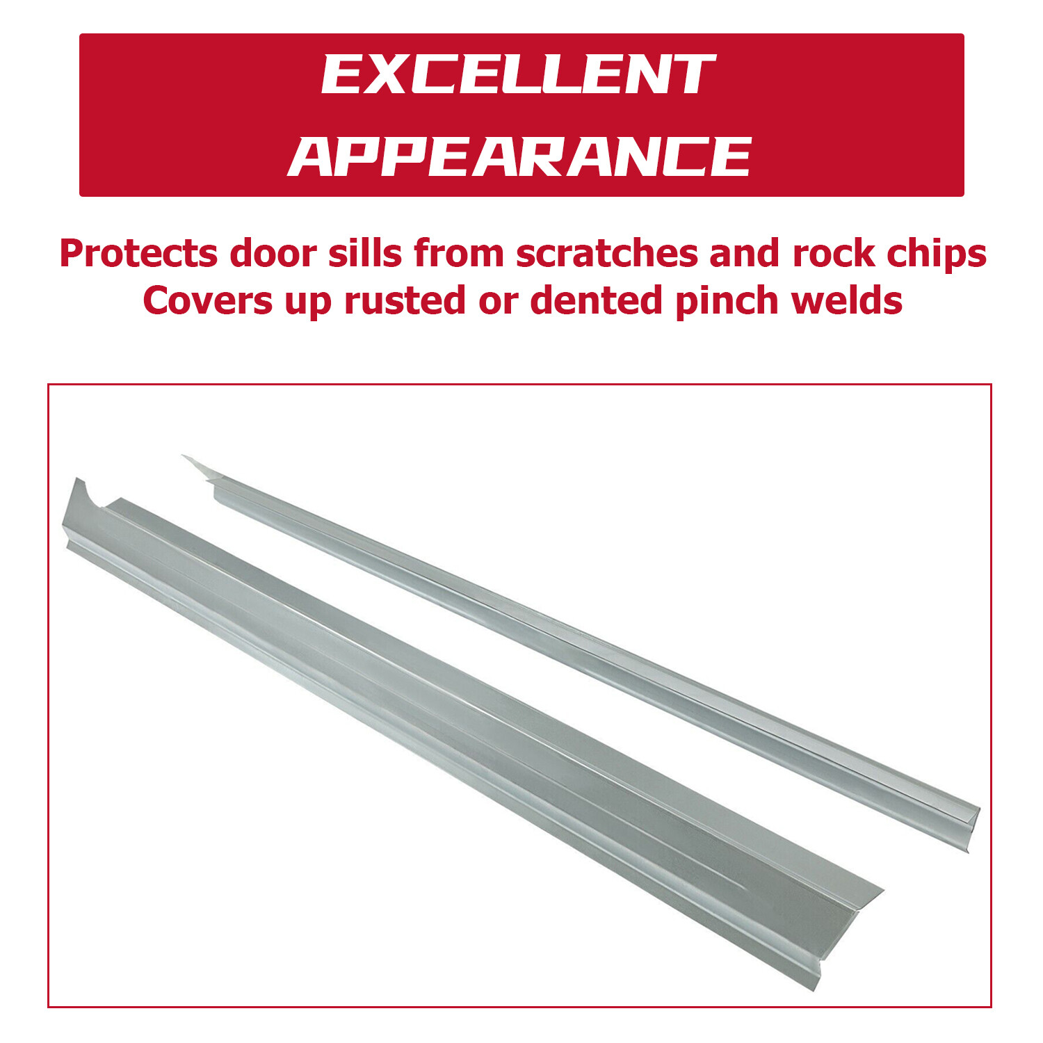 Slip-on Rocker Panels PAIR For 09-18 Dodge Ram 1500 2500 3500 Crew Cab 4DR Truck