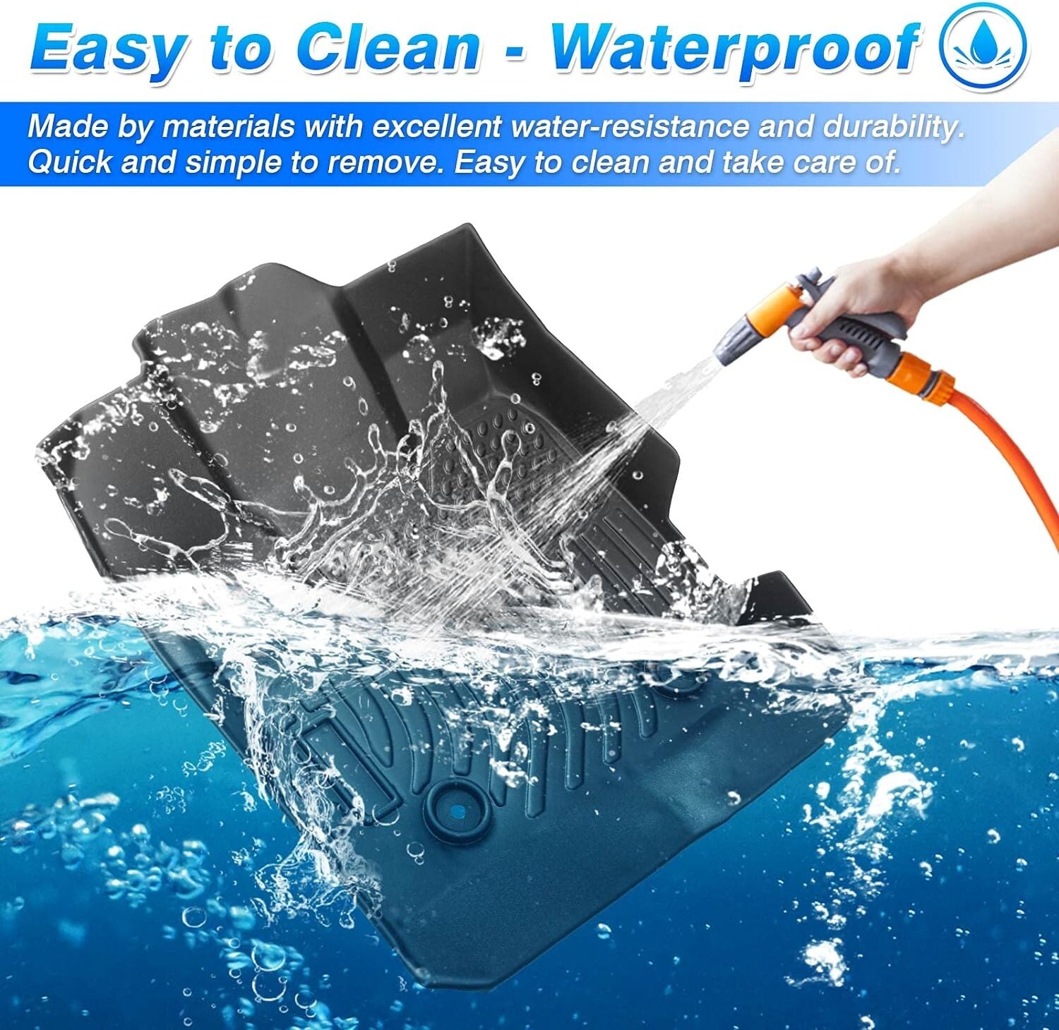 All Weather Floor Mats for 2021-2024 Hyundai Elantra 3D TPE Rubber Liners 3PCS