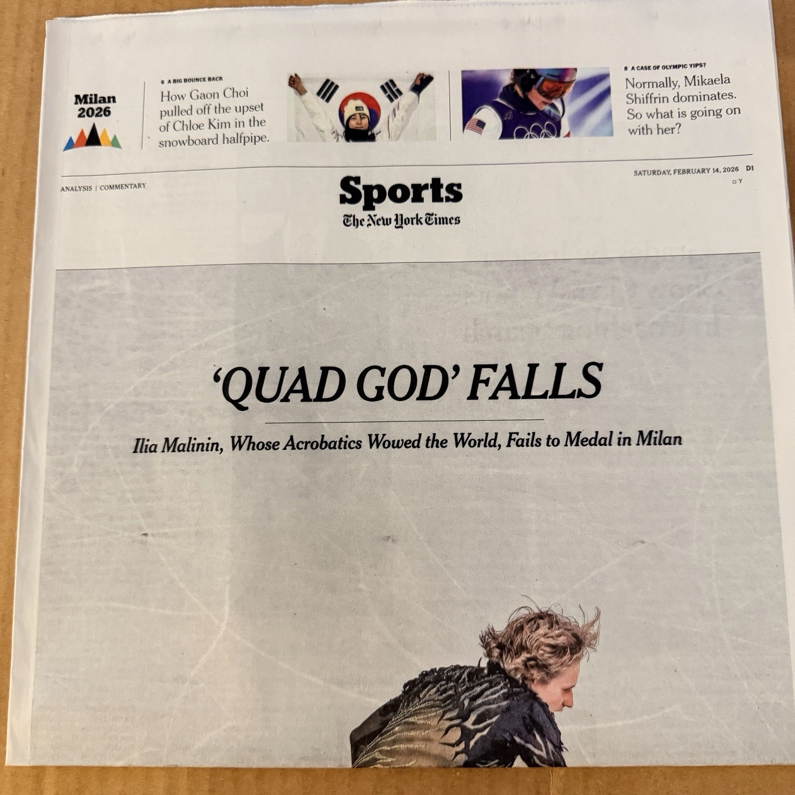 The New York Times Newspaper February 14 2026 Complete Print Paper Unread NYT