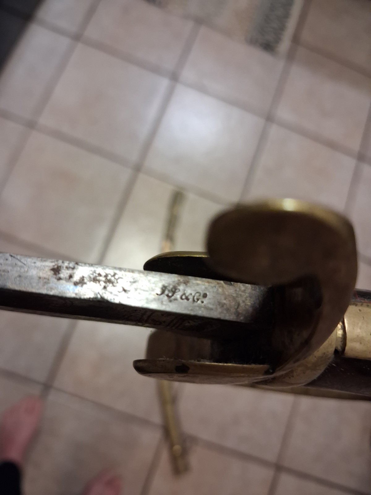 Signed John Prosser of London- War of 1812 Infantry Officers Sword w Scabbard