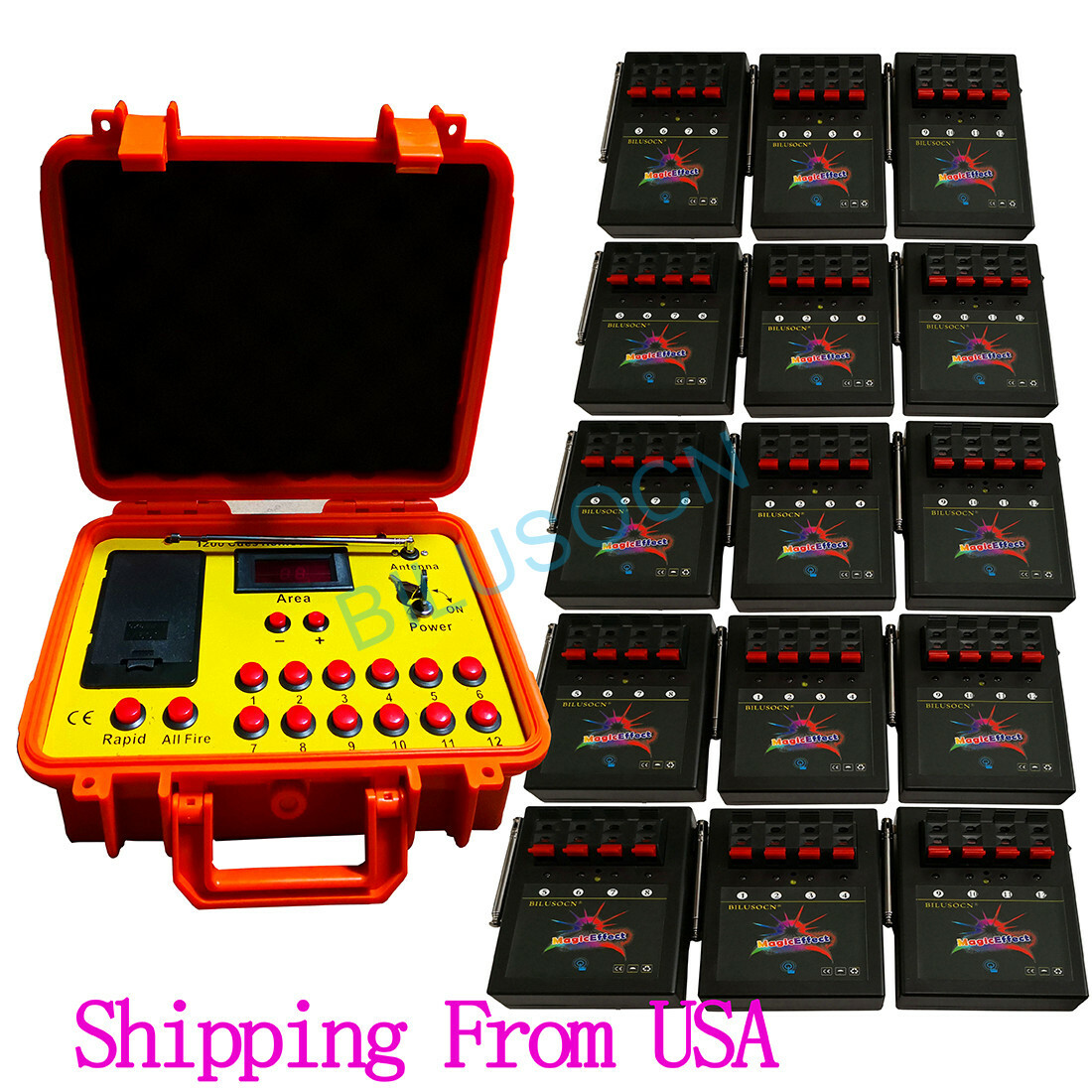 NEW 1200cues wireless control 500M 60 cues fireworks firing system Ship From USA