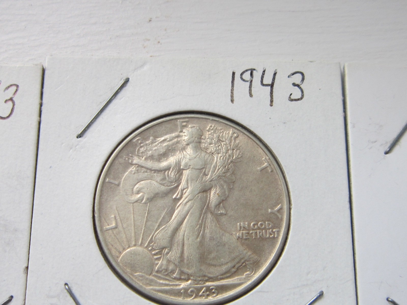 Five 1943 WALKING LIBERTY Half Dollar Silver Coins & FIVE 1943 Mercury Dimes