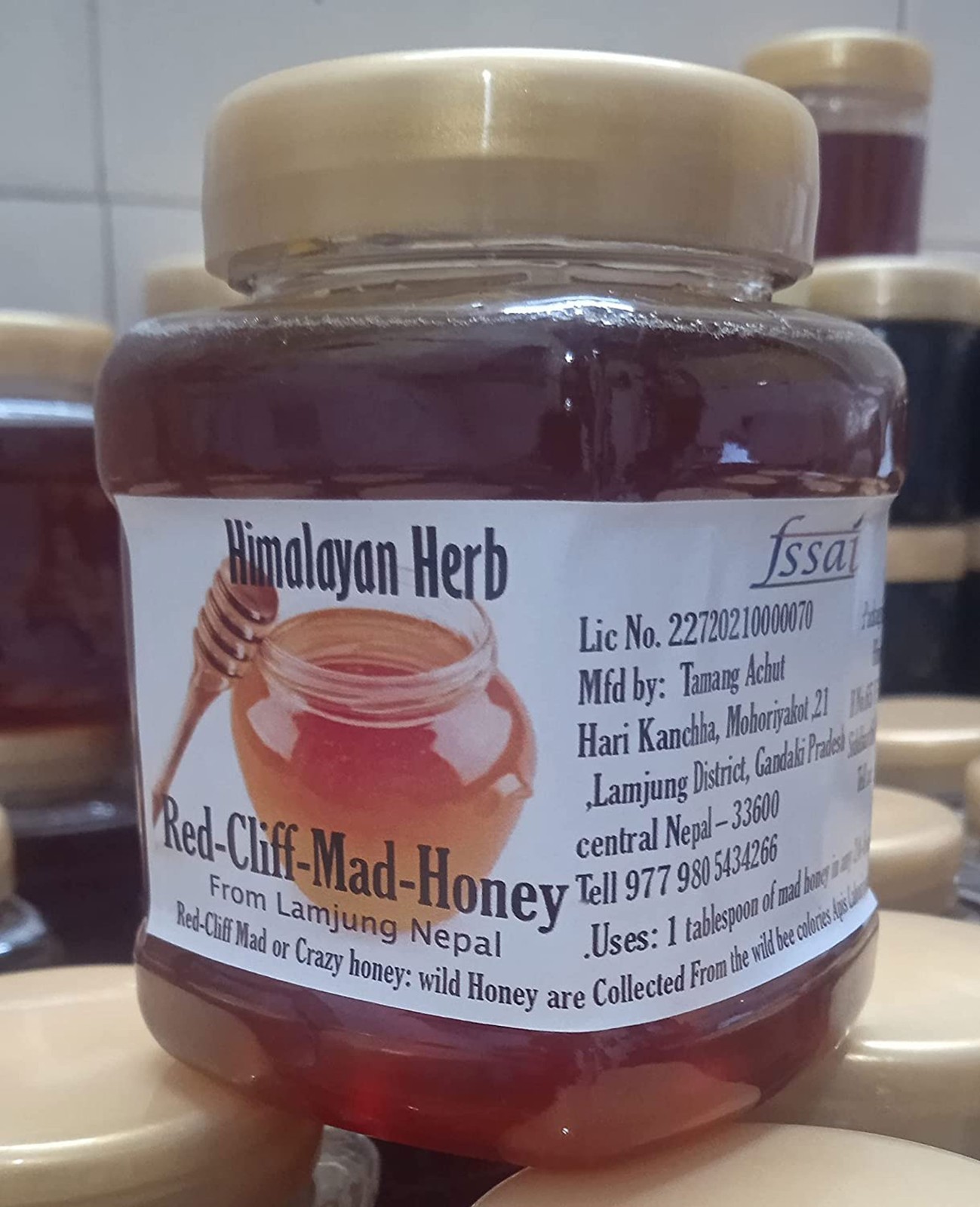 Wild Himalayan Honey Red Honey Nepal Honey 300 Gram From Lumjang Nepal Honey