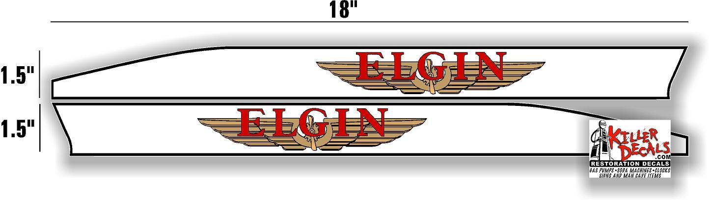 18" ELGIN BICYCLE TANK TOOL BOX DECALS schwinn
