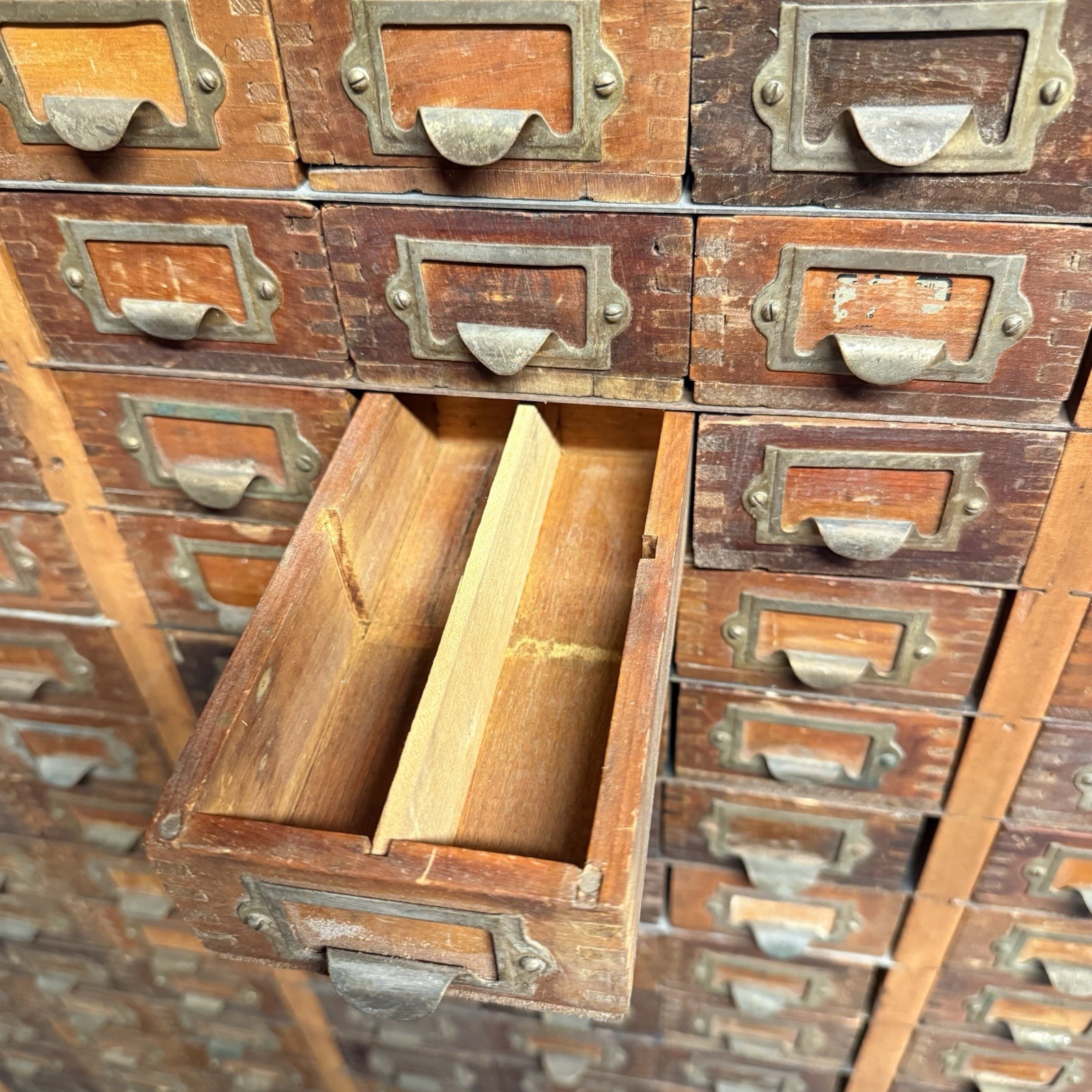 450 DRAWERS! ▪ Antique Apothecary WOOD Cabinet Chest Parts Specimen Card Catalog