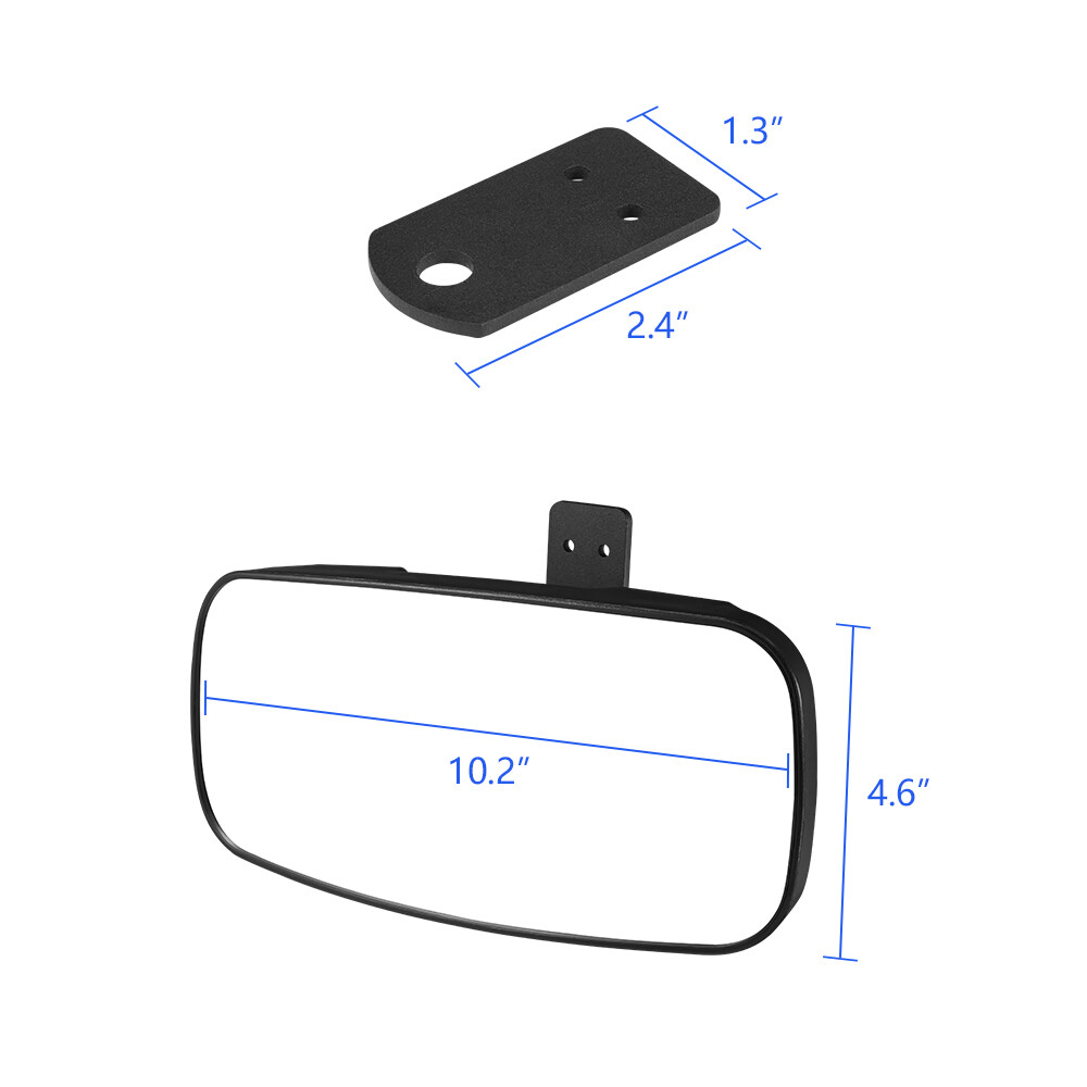 UTV Rear View Center Mirror for Polaris Ranger XP 500/570/900/1000 Crew #2879969