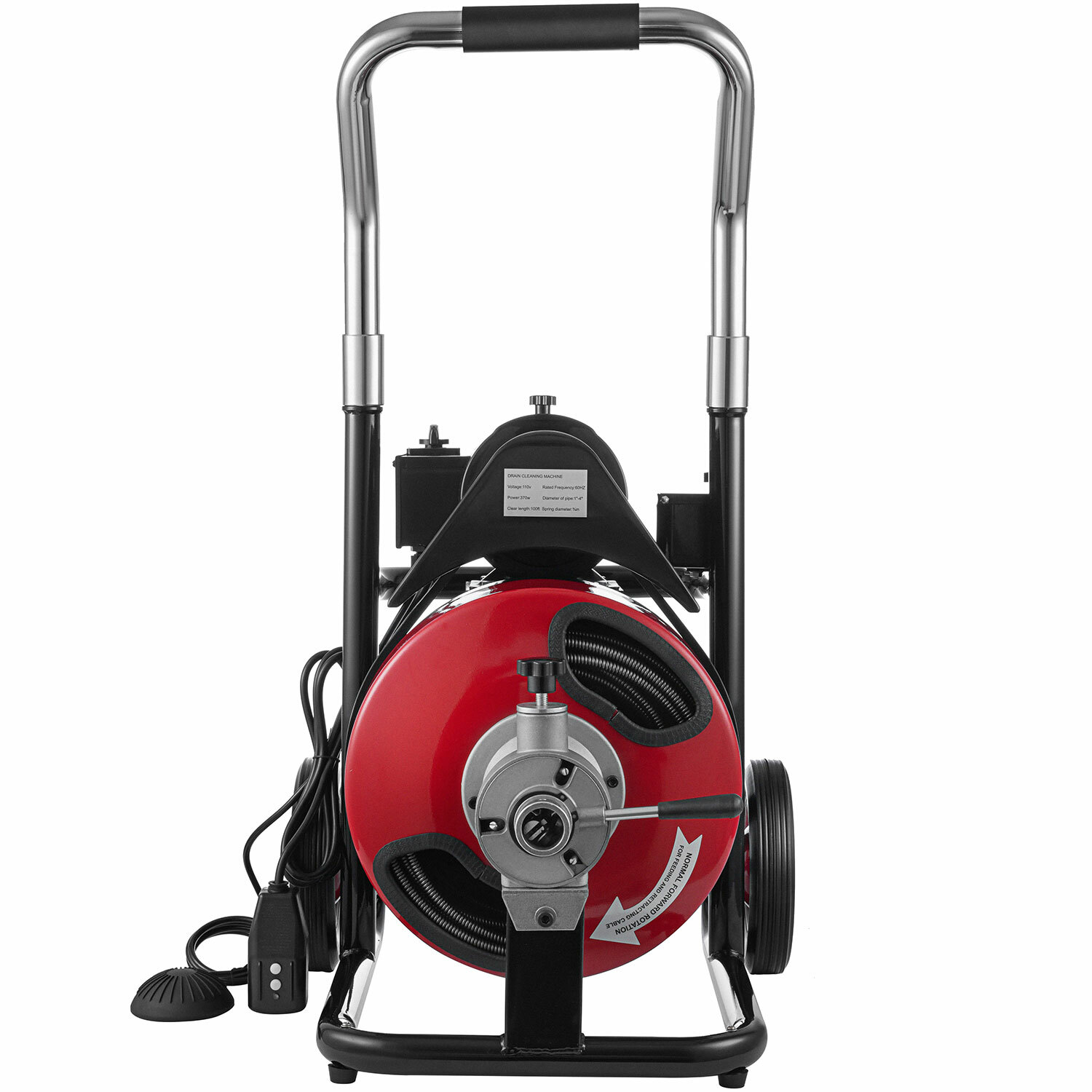 Electric 100FT 3/8" Drain Auger Cleaner Sewer Snake Cleaning Machine w/ Cutters