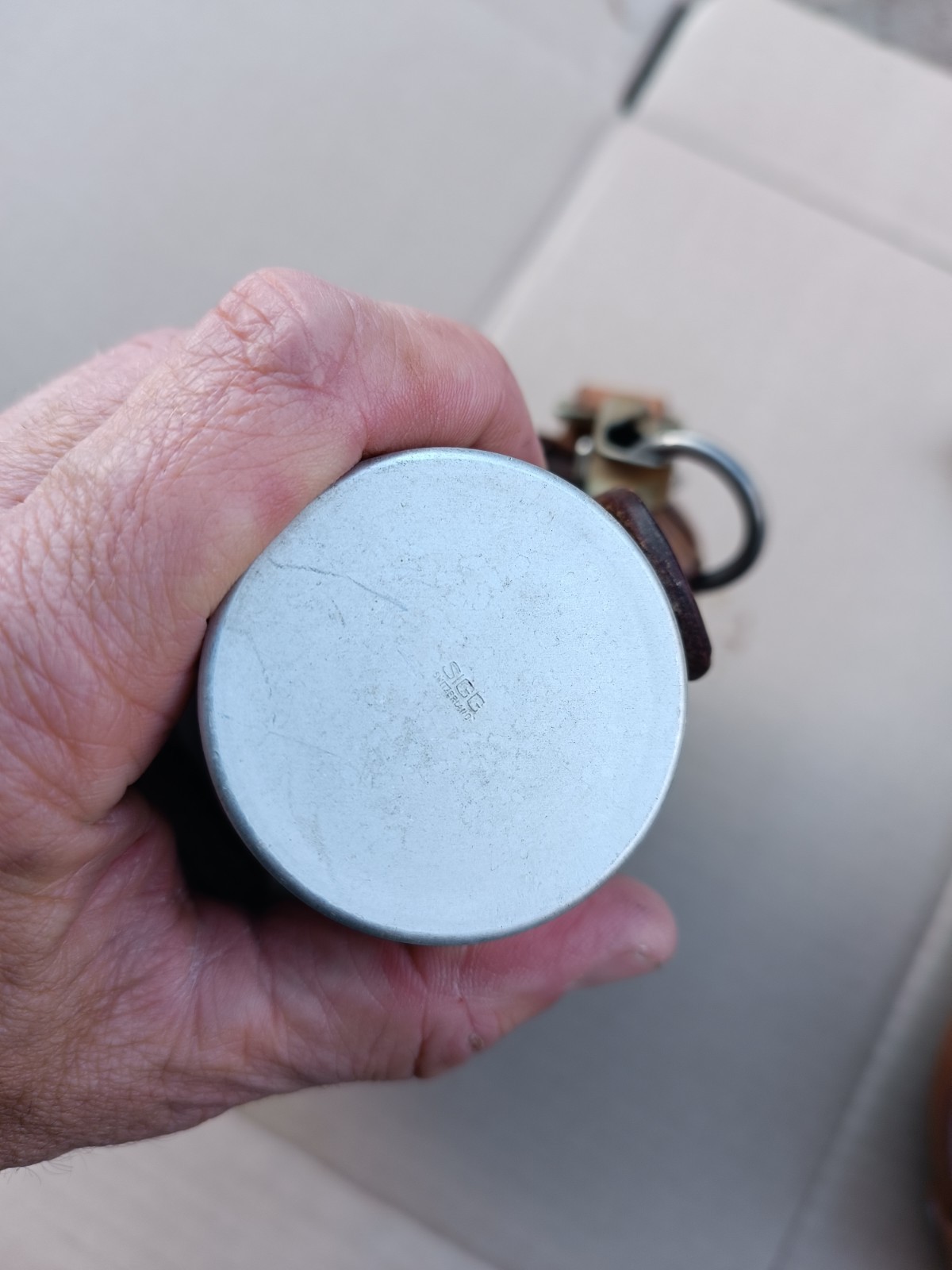 Original Swiss Medic WATER BOTTLE Canteen Flask aluminum 1972