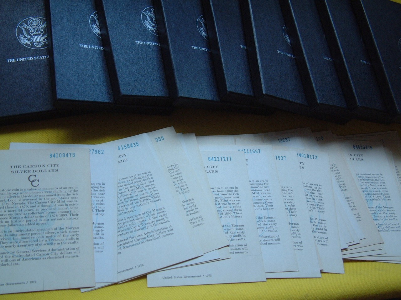 EMPTY GSA BLACK BOX W/ SERIAL NUMBERED 1884-CC CARD  - NO COIN