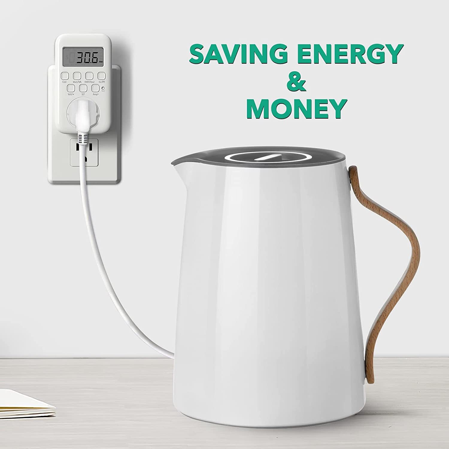 HBN Electricity Usage Monitor LCD Plug in Power Meter with 9 Display Modes