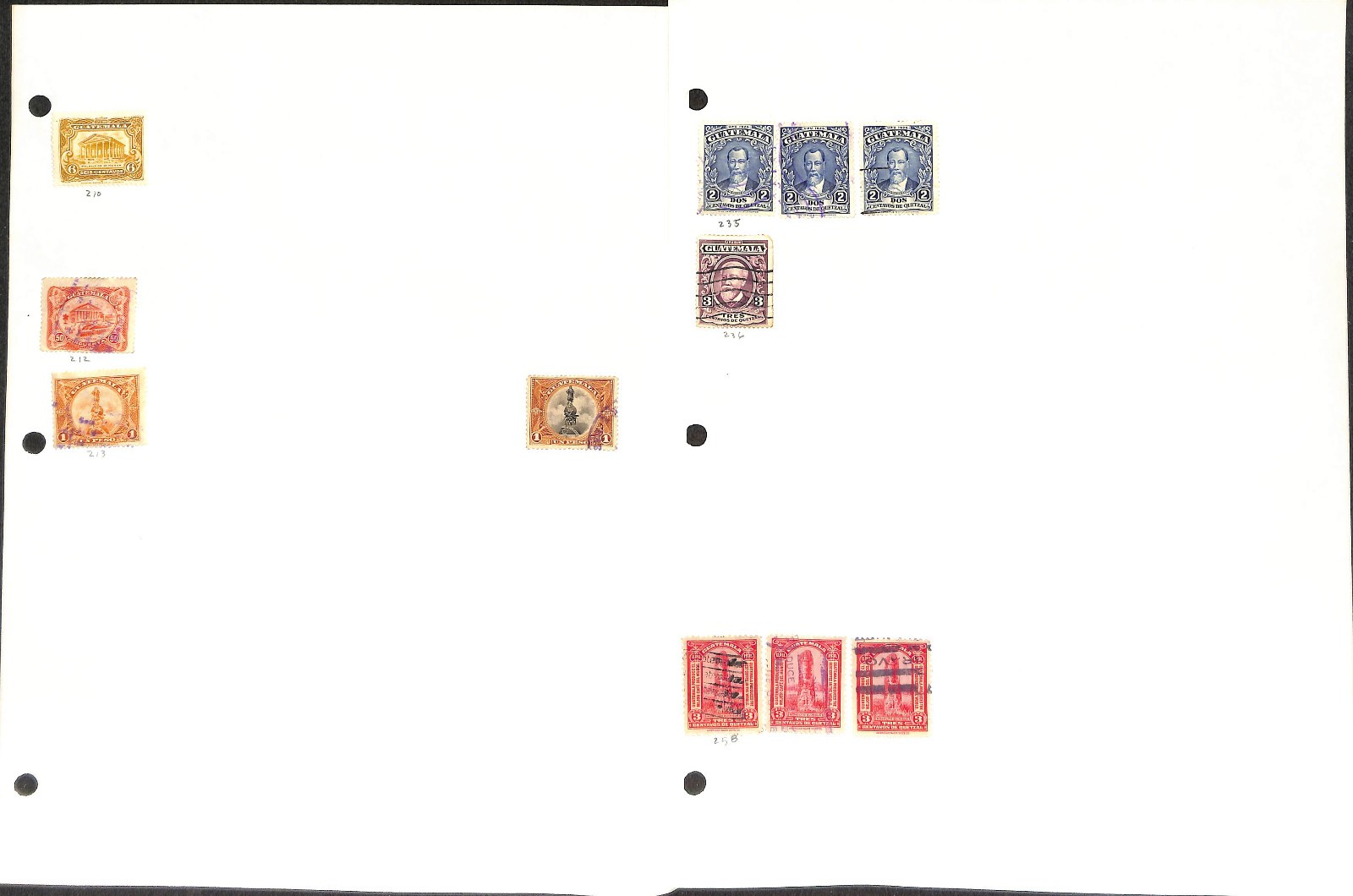 Guatemala Stamp Collection on 40 Minkus Pages, 1871-1991 (BJ)