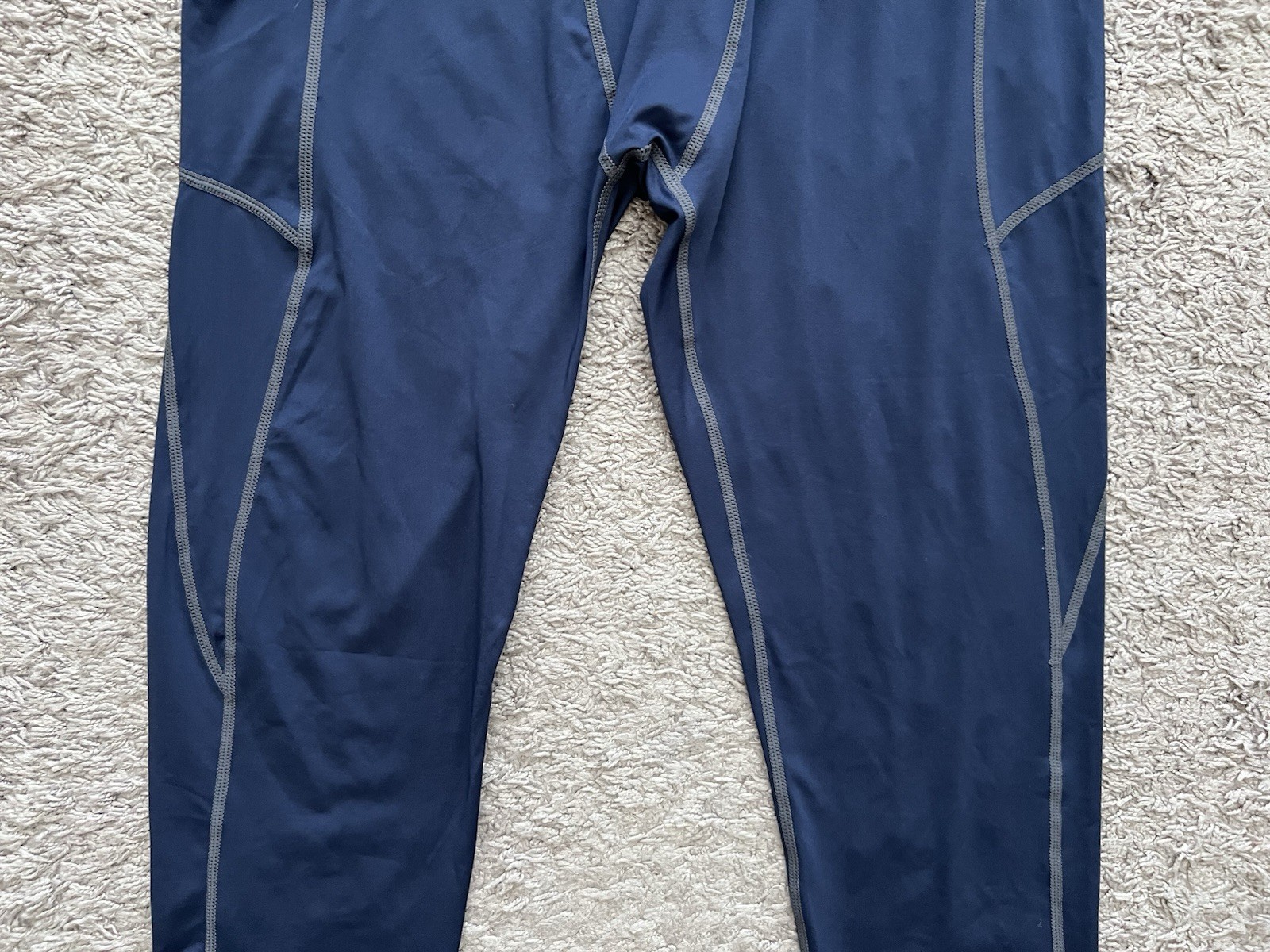 TSLA Men's Compression Tights Pants Baselayer Blue Bottom 2XL NEW