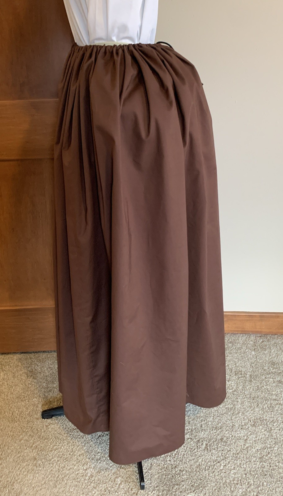 Outlander Skirt.Drawstring , One Size. 100% Cotton. Colonial, Pioneer, Petticoat