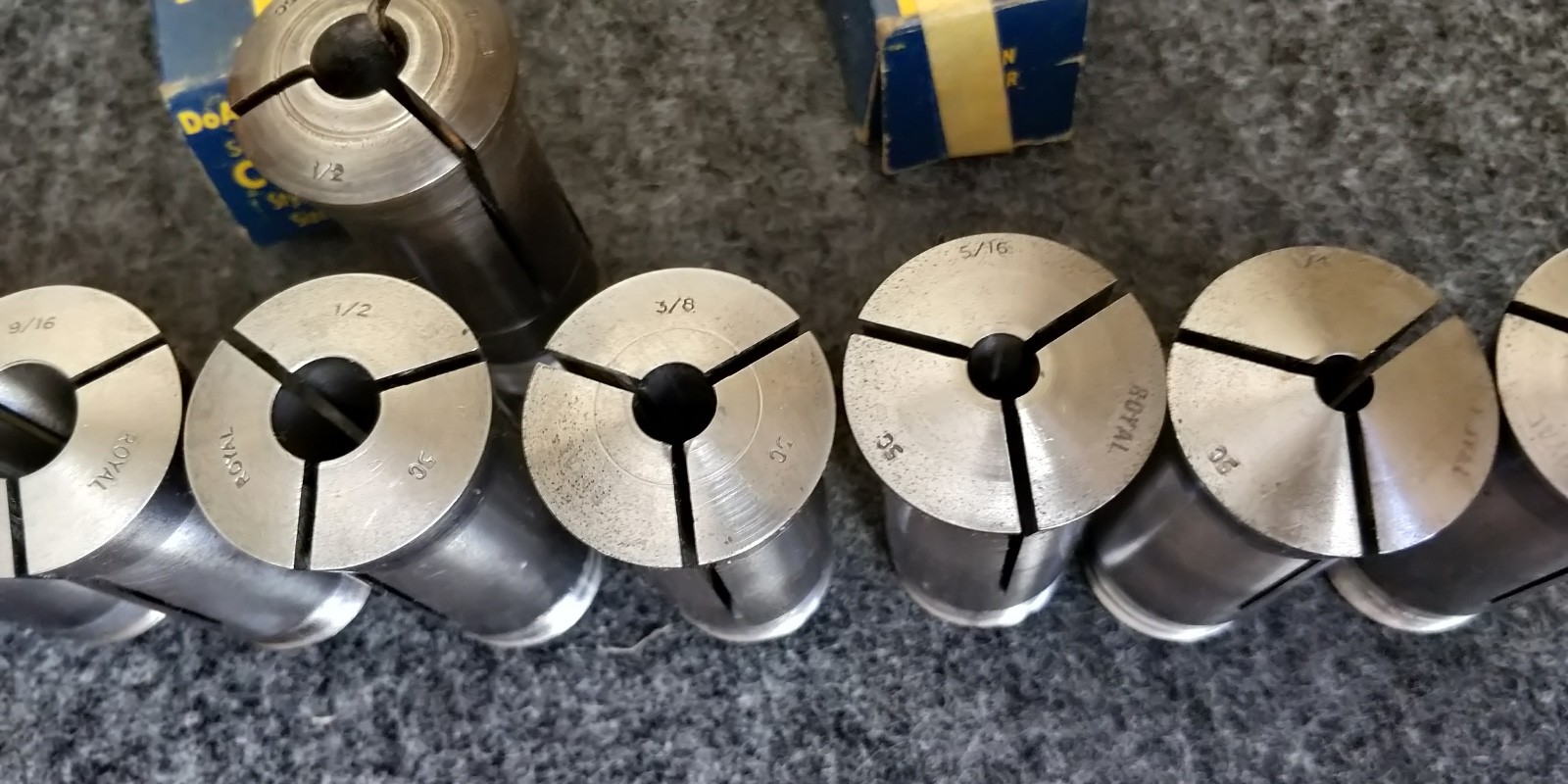 DoALL (Royal) 5C Round Collet Set 10 piece 3/16 - 1"