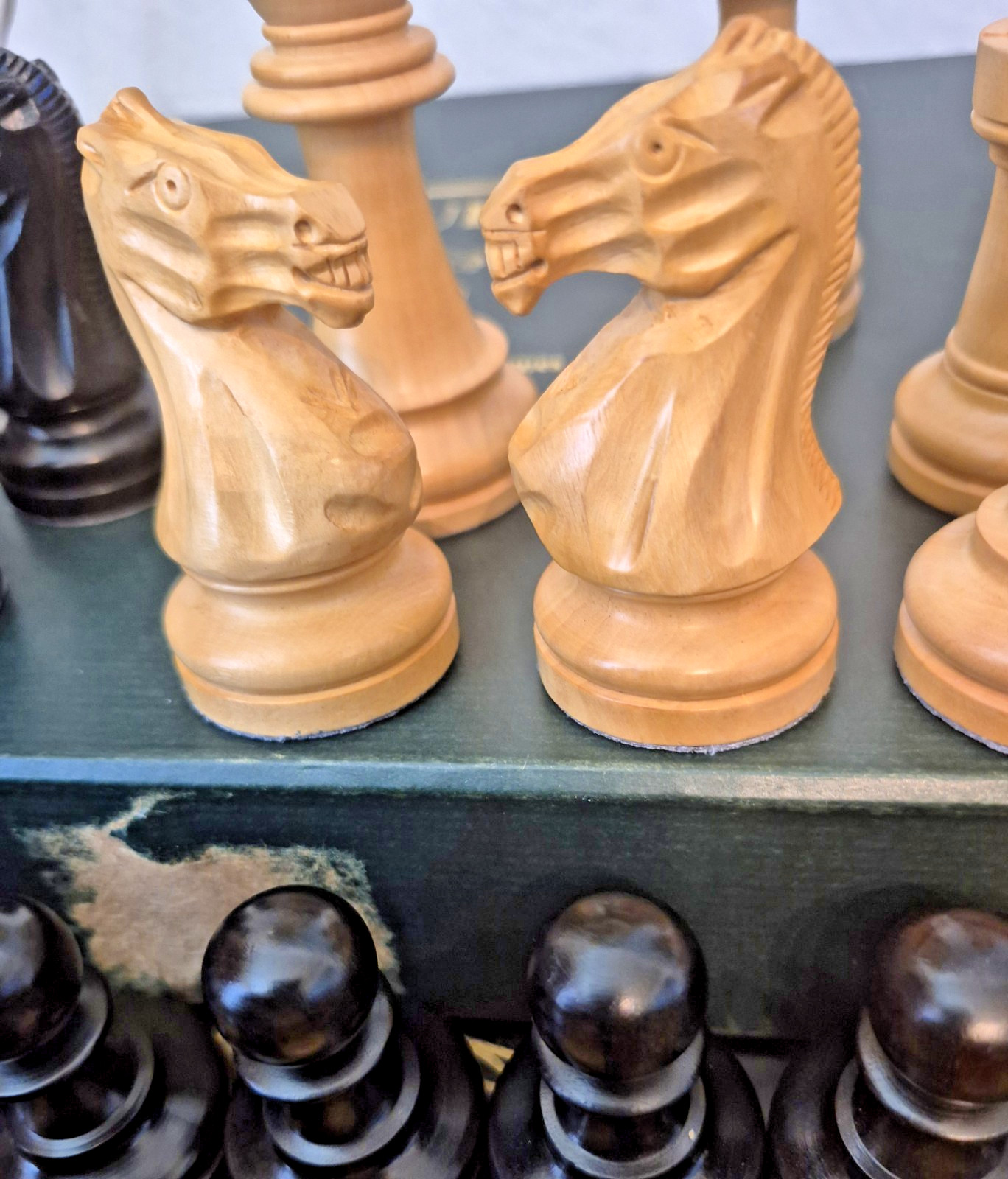 Drueke Luxury Box Wood Ebony Staunton Chess Set 4" King Players Choice? Weighted