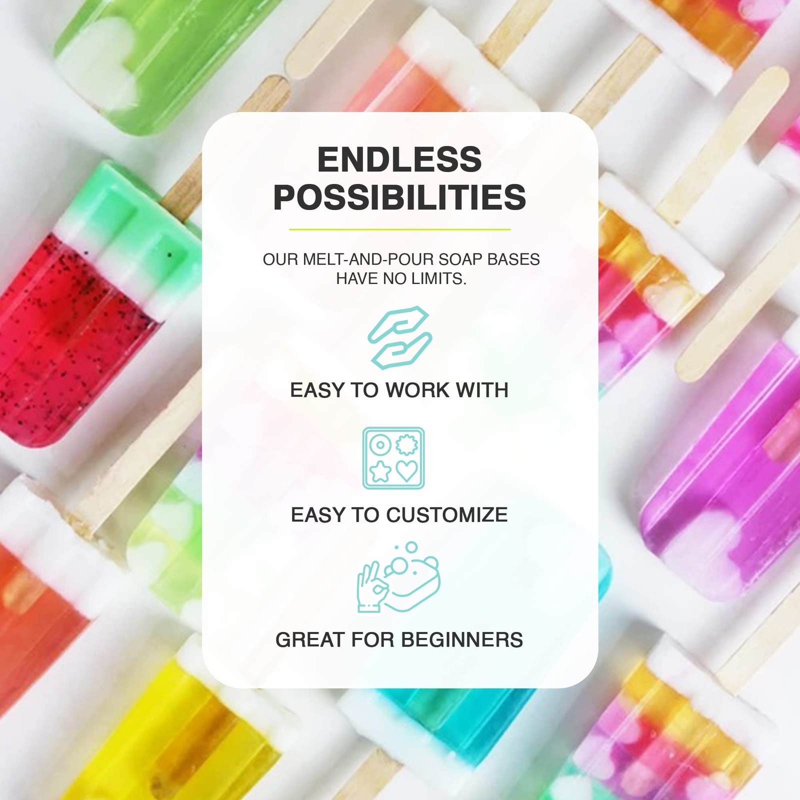 2LB Shea Butter Melt & Pour Soap Base - Detergent-Free Glycerin Soap Making