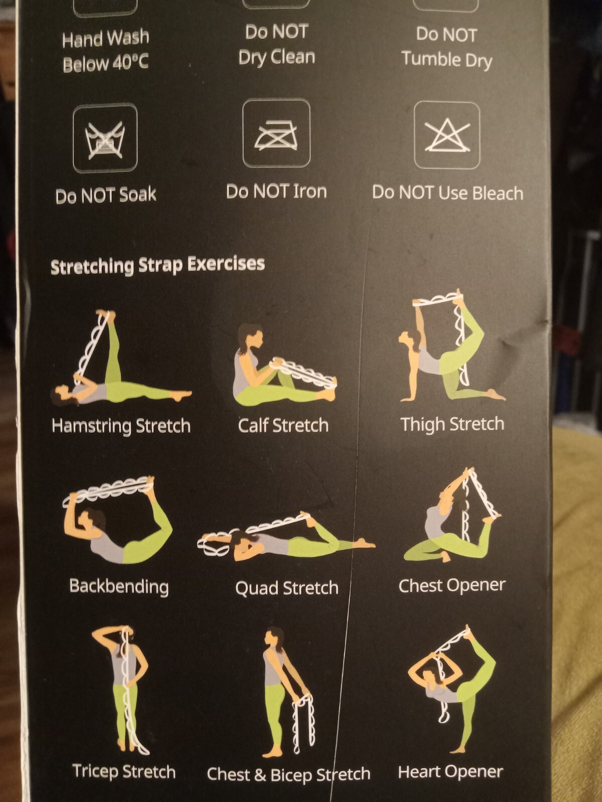 Trideer Stretching Strap Yoga Strap Physical Therapy 10 Loops Non-Elastic