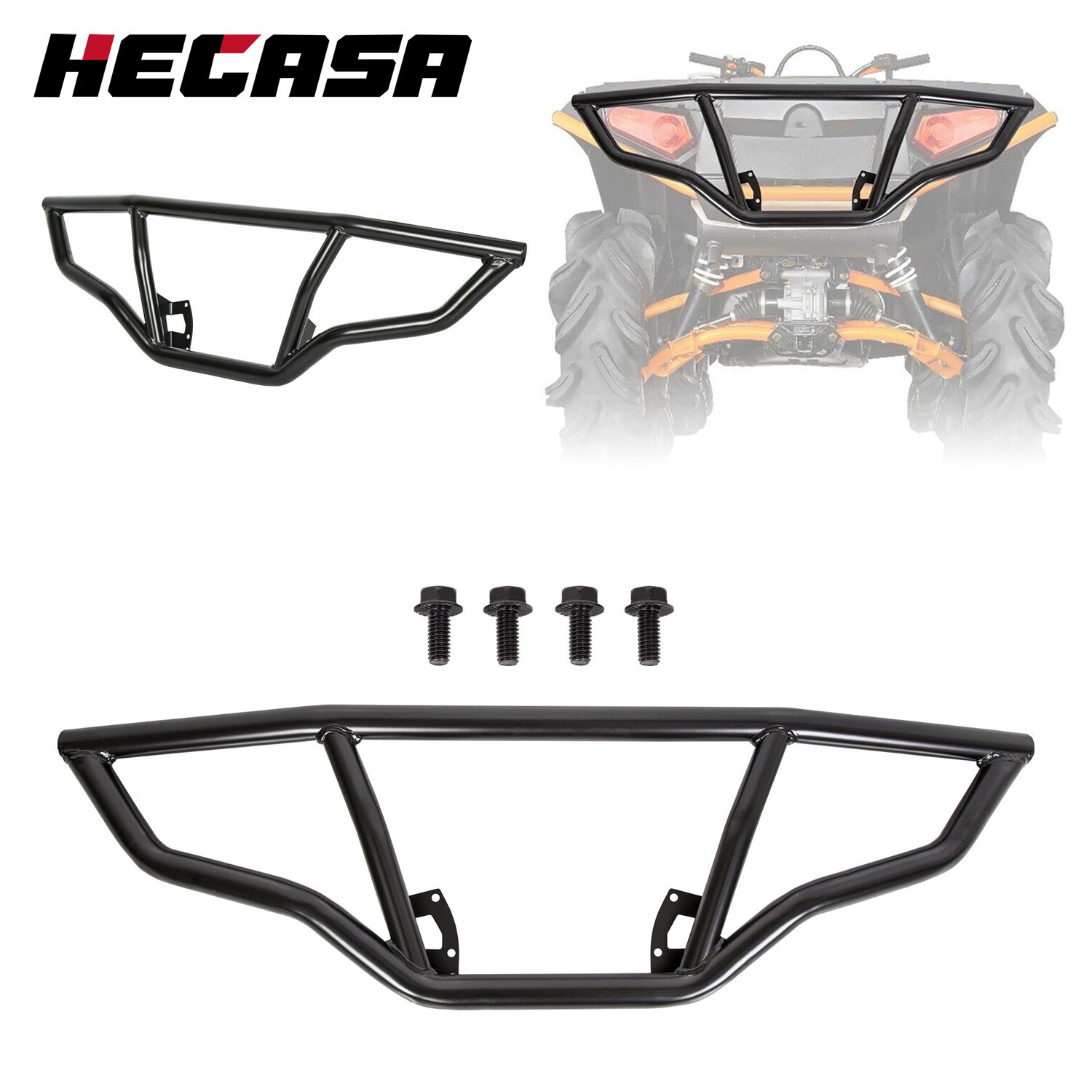 Rear Brush Guard Bumper for Polaris Sportsman 450 570 & ETX Brushguards 2014-23