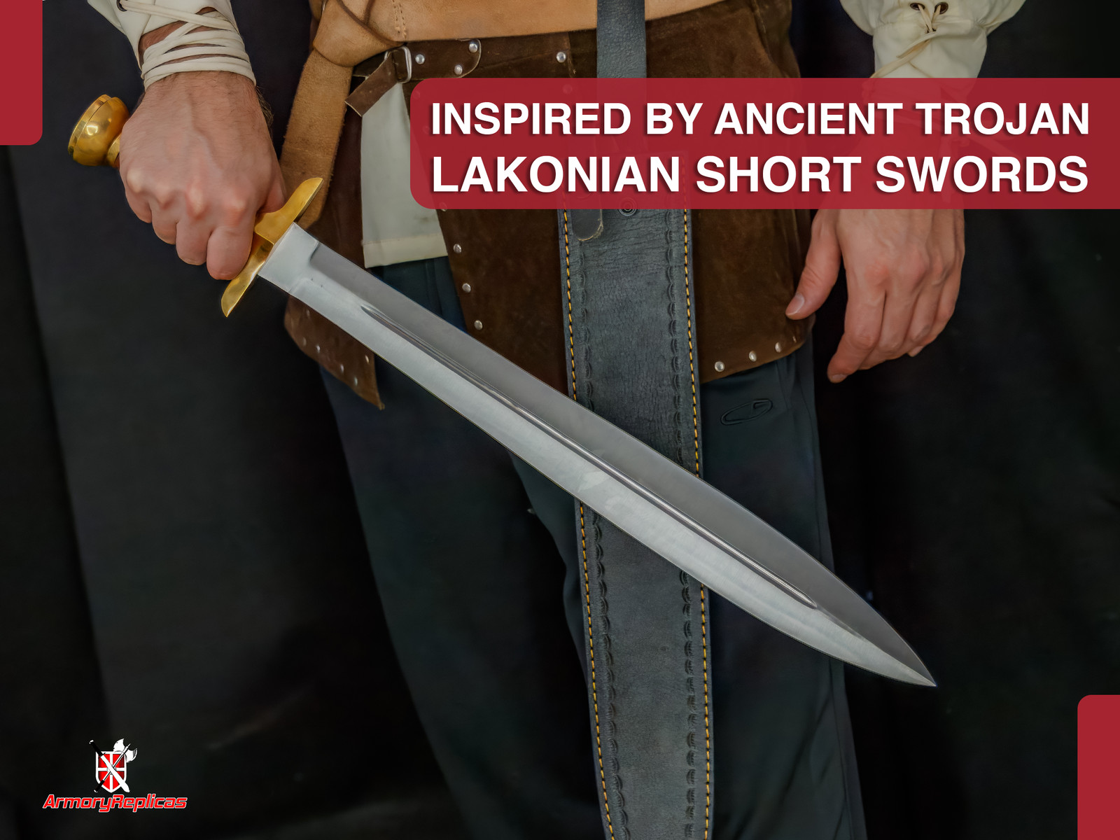 Handcrafted Battle Ready Short Sword Stainless Steel Blade Brass Guard & Sheath