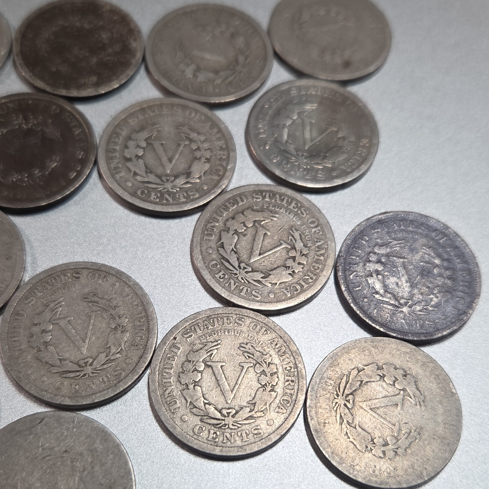Liberty V Nickel Lot (20 Coins) Better Grade 1890s–1912 Incl 1912D Strong Detail