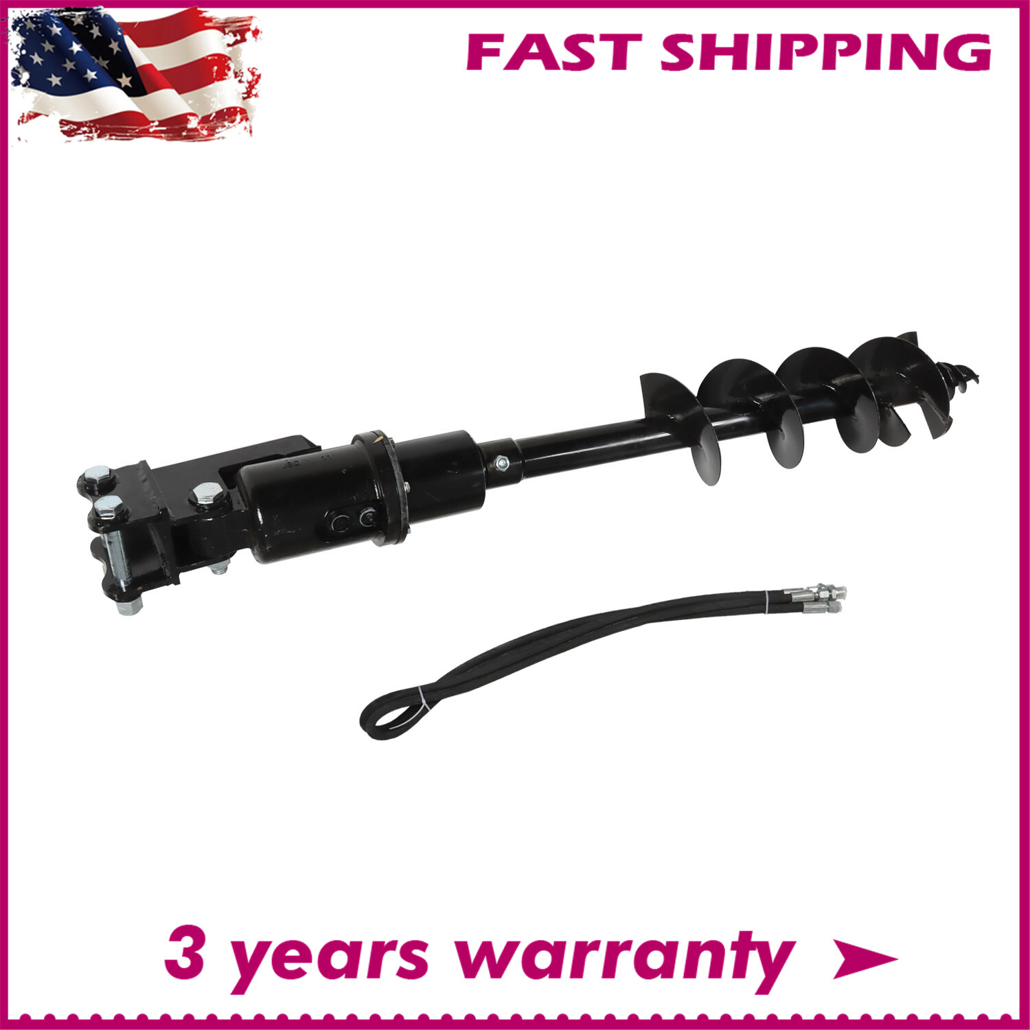 200mm Diameter Auger Drill Fits For Mini Excavator Small Digger 1Ton-1.5Ton US