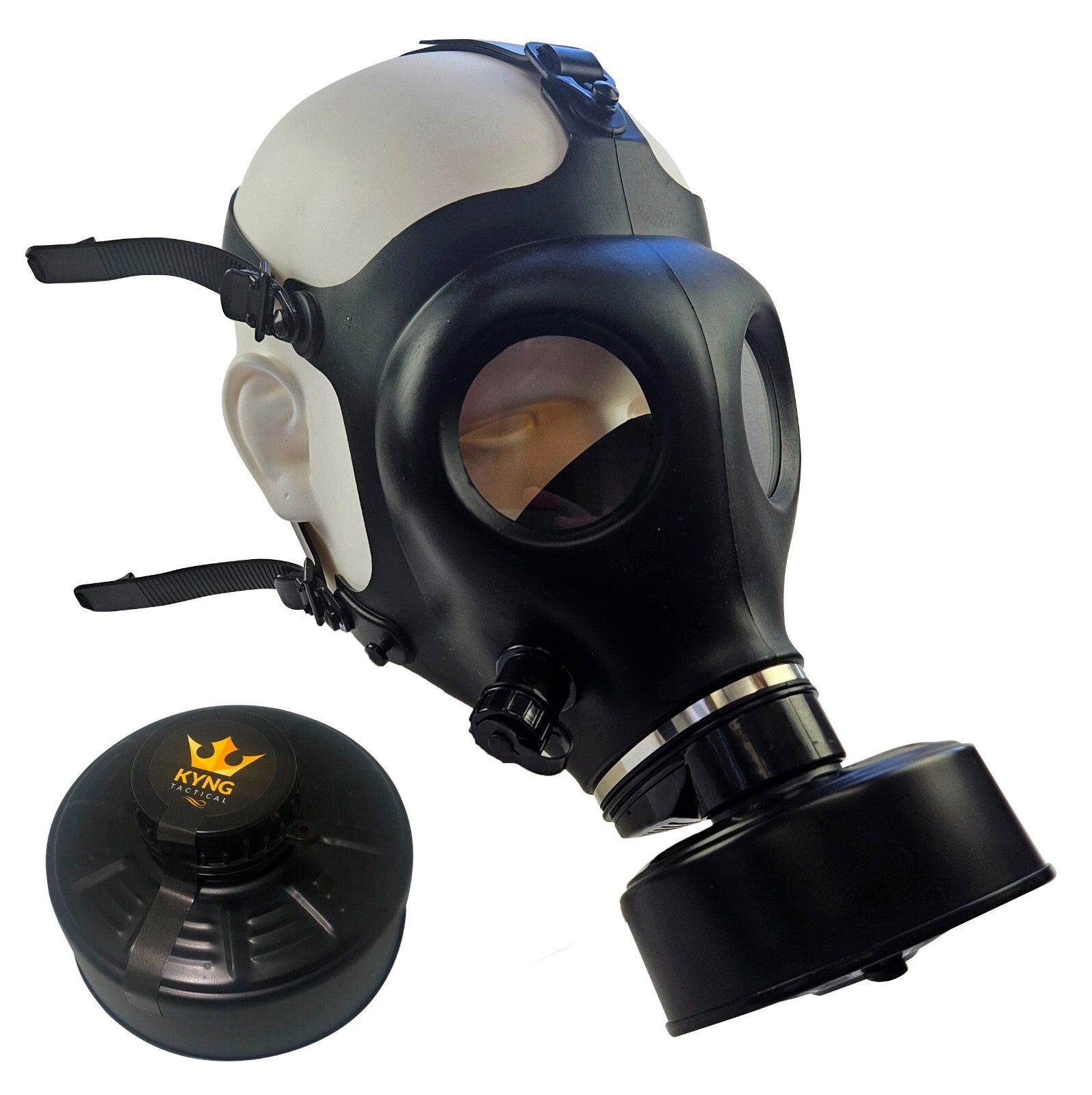 Kyng Tactical Israeli Style Respirator Gas Mask w/ Sealed 40mm Filter NEW