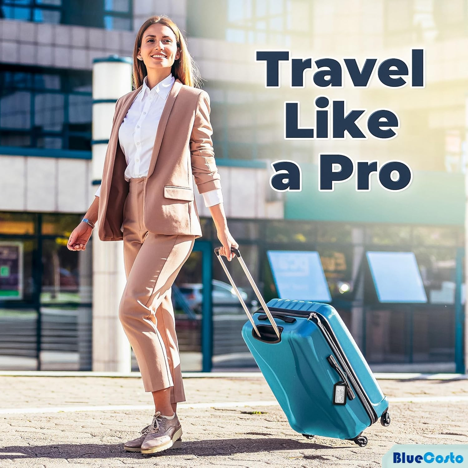 Luggage Tags (Small, Black, 10 PK) - Suitcase Tags W/Name ID Card & Heavy-Duty M