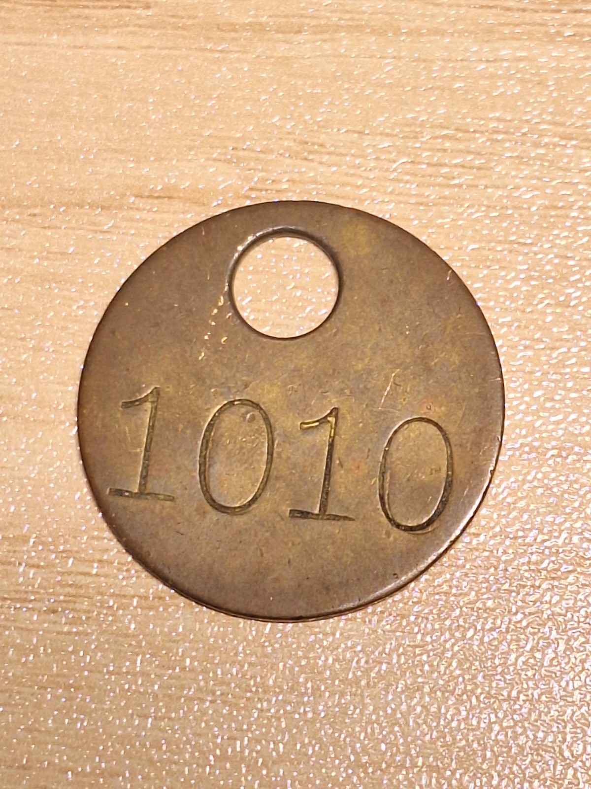 Vintage Unique Brass Identification Tag Unknown Origin About 26mm