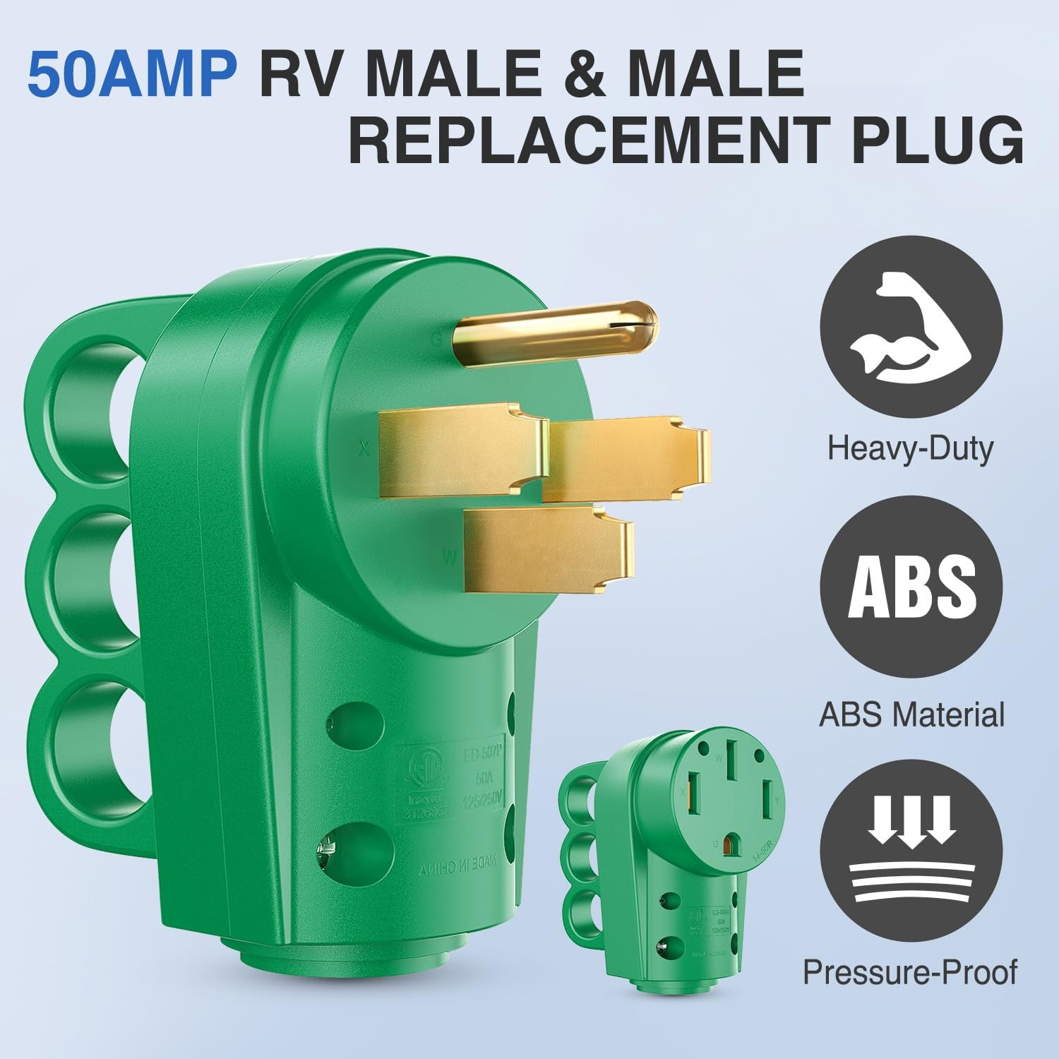 Nilight Rv Plug Adapter 50 Amp RV Male and Female Plug Set 14-50P 14-50R