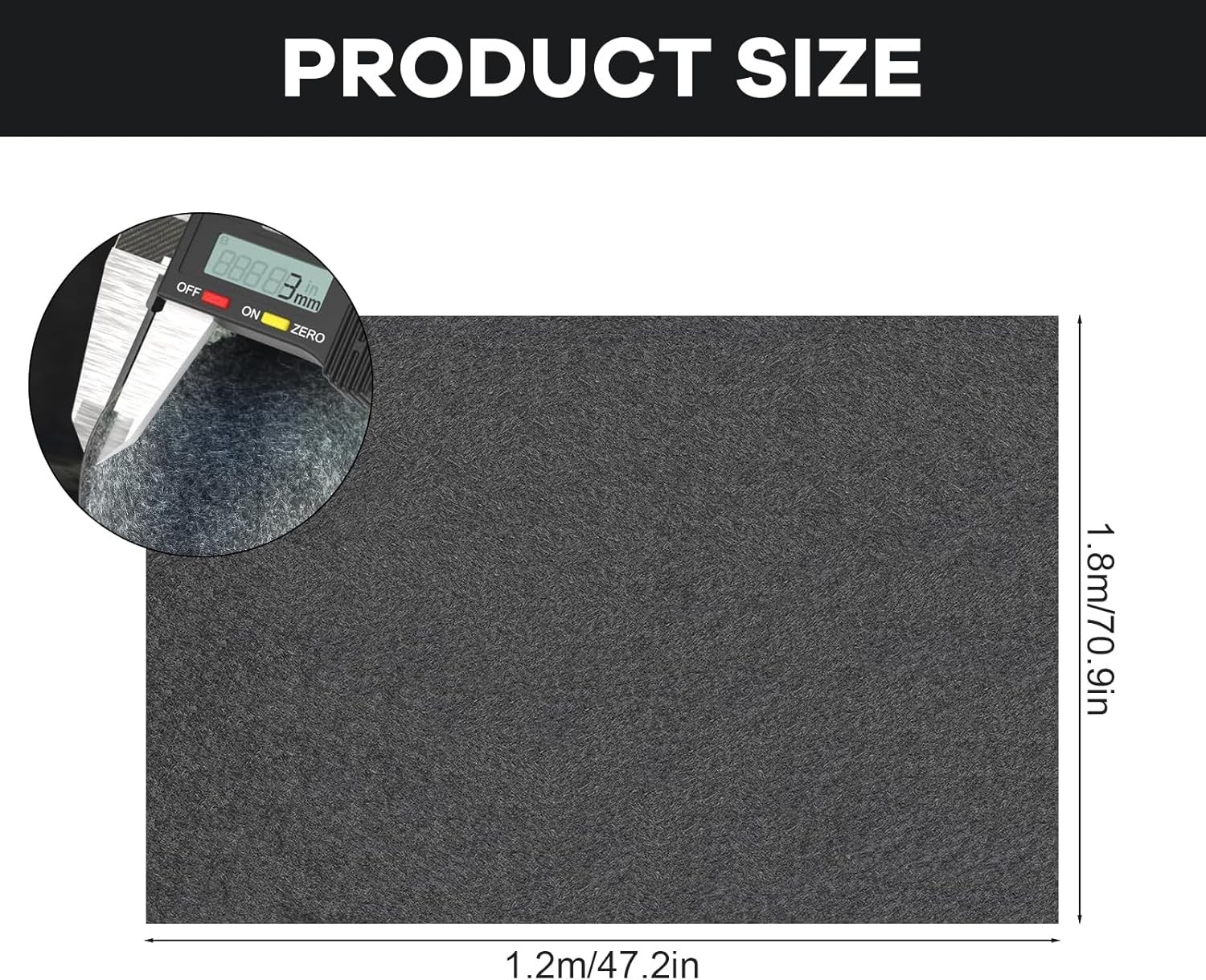 Drum Mat Non-Slip Grip Bottom 47.24 70.86 in Drum Rug Soundproof Floor Mat Play