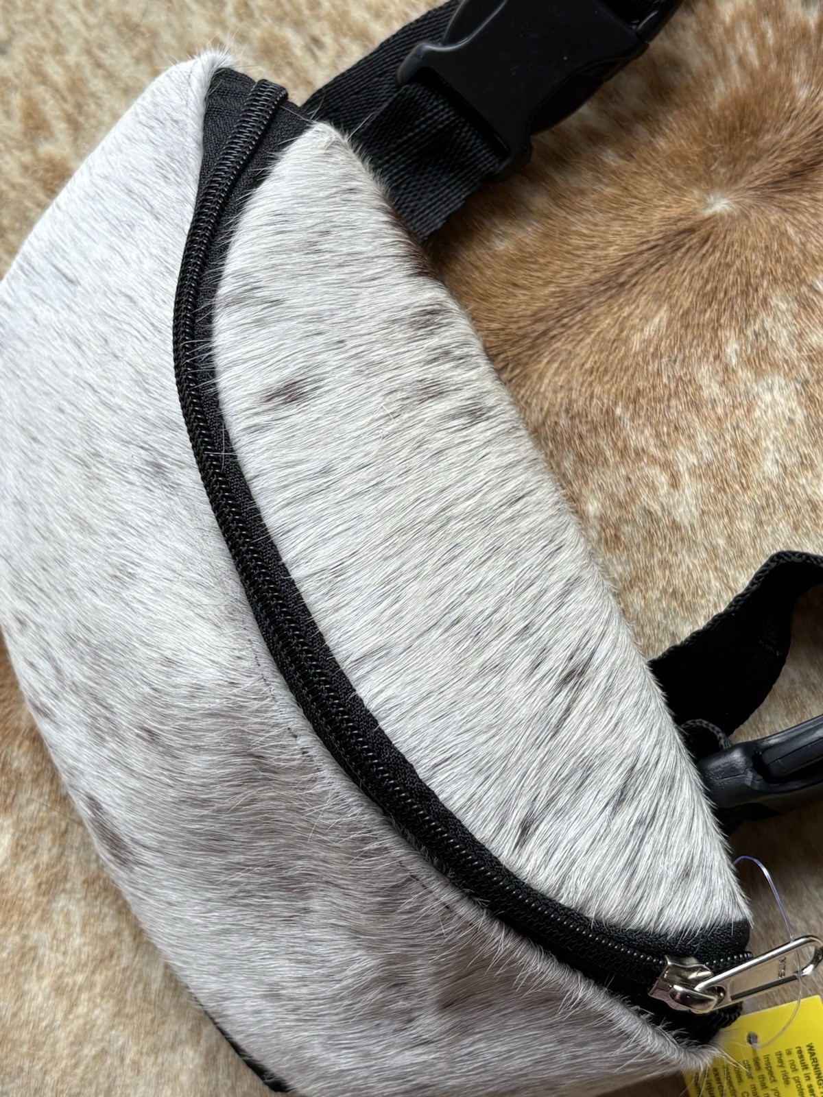 Western Genuine Hair On Cowhide Western Saddle Pouch Trail Riding Tack