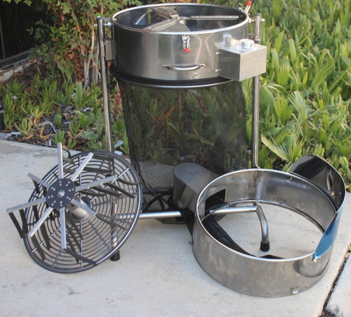 18" Stainless Hydroponic Leaf Bud Trimmer Rotor Spin Flip Trim Reaper 3 speed