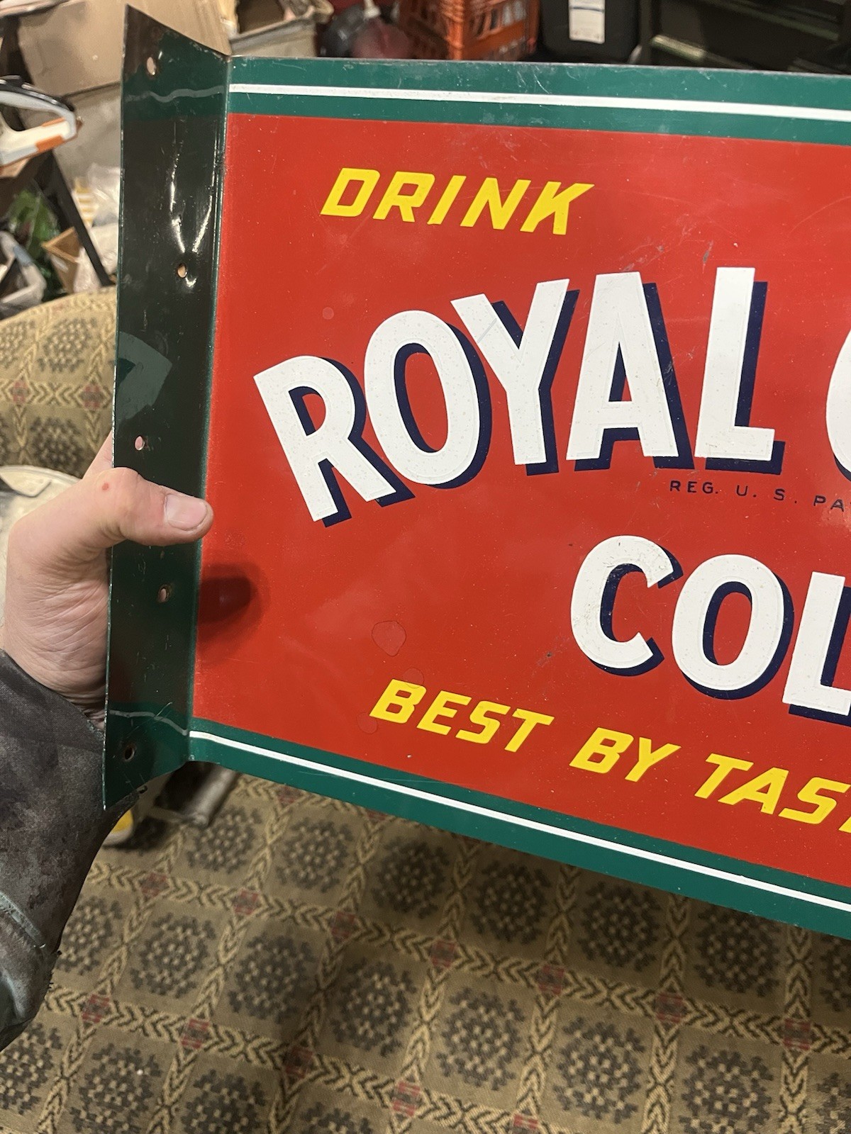 Royal Crown Cola flange sign