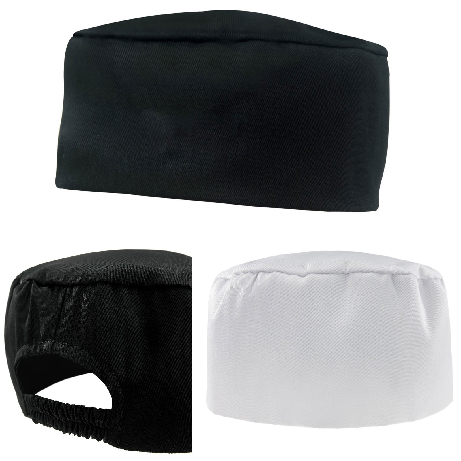 New Pleated Chef Catering Hat Round Cook Food Prep Kitchen Cap