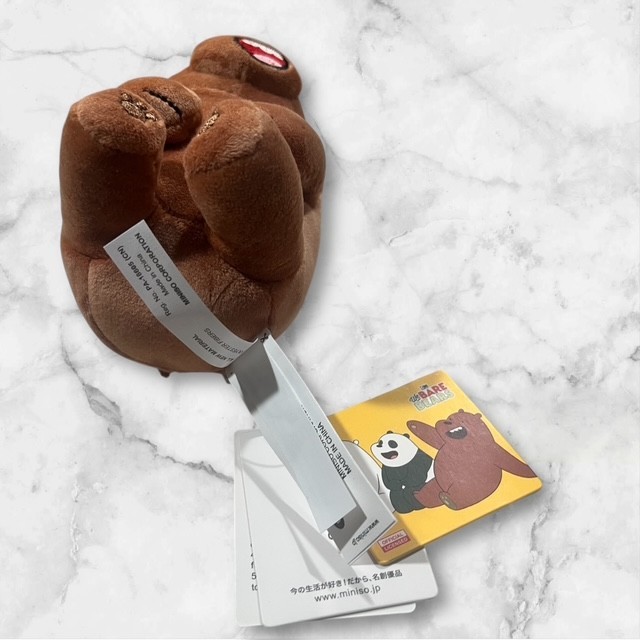 We Bare Bears GRIZZ Cartoon Network 5 inch Plush Keychain New with Tag