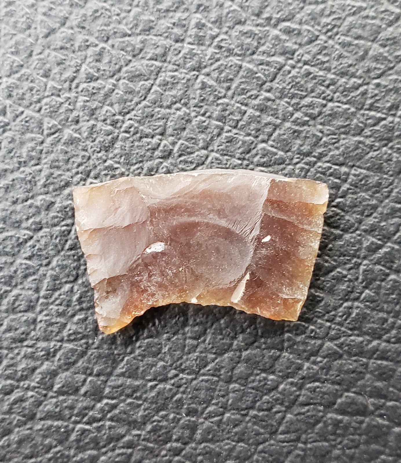 9/16" x 15/16" Knife River Flint Folsom Arrowhead Base- Mountrail County, ND