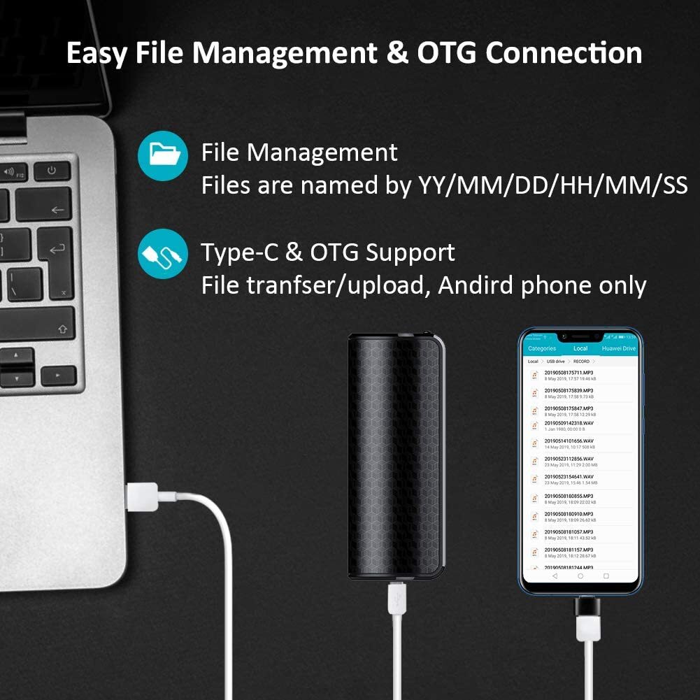 Spy Digital Voice Activated Recorder Mini Hidden Audio Dictaphone Device 16/32GB