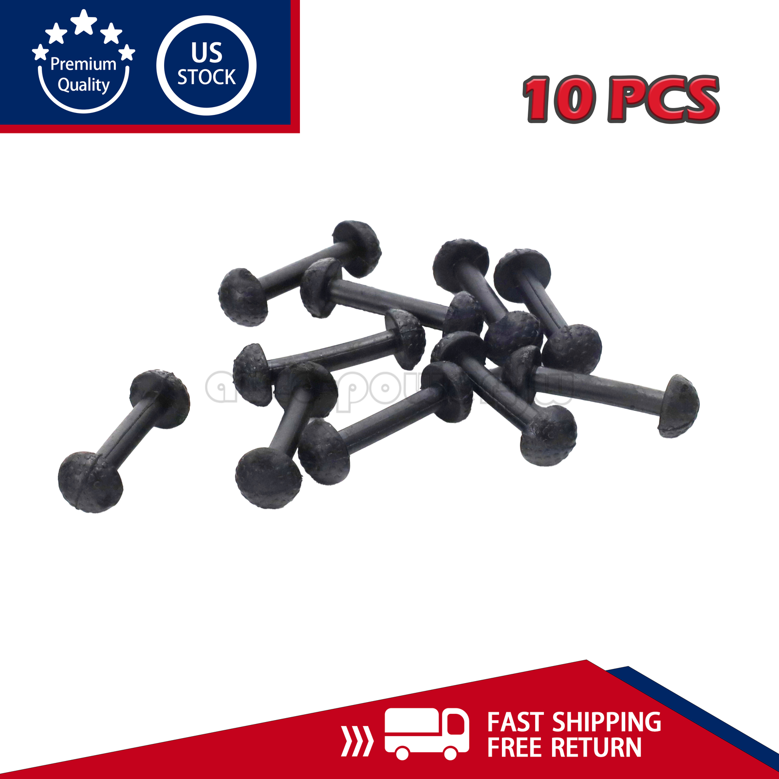 10x Fits Motu Leg Band Replacement Connectors For Vintage Figures Black Rubber