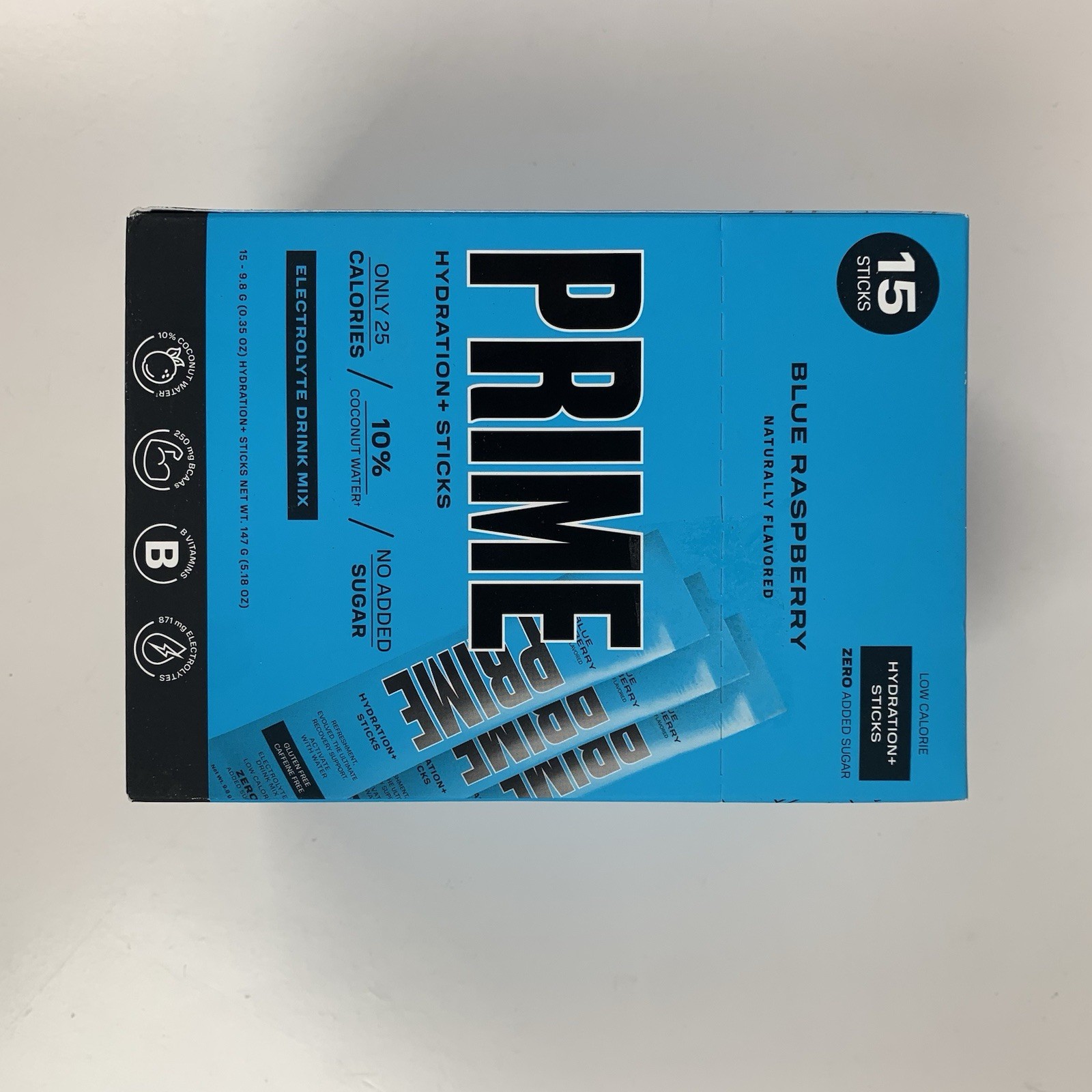 (5) Prime Hydration + Sticks BLUE RASPBERRY 75 Sticks Total READ