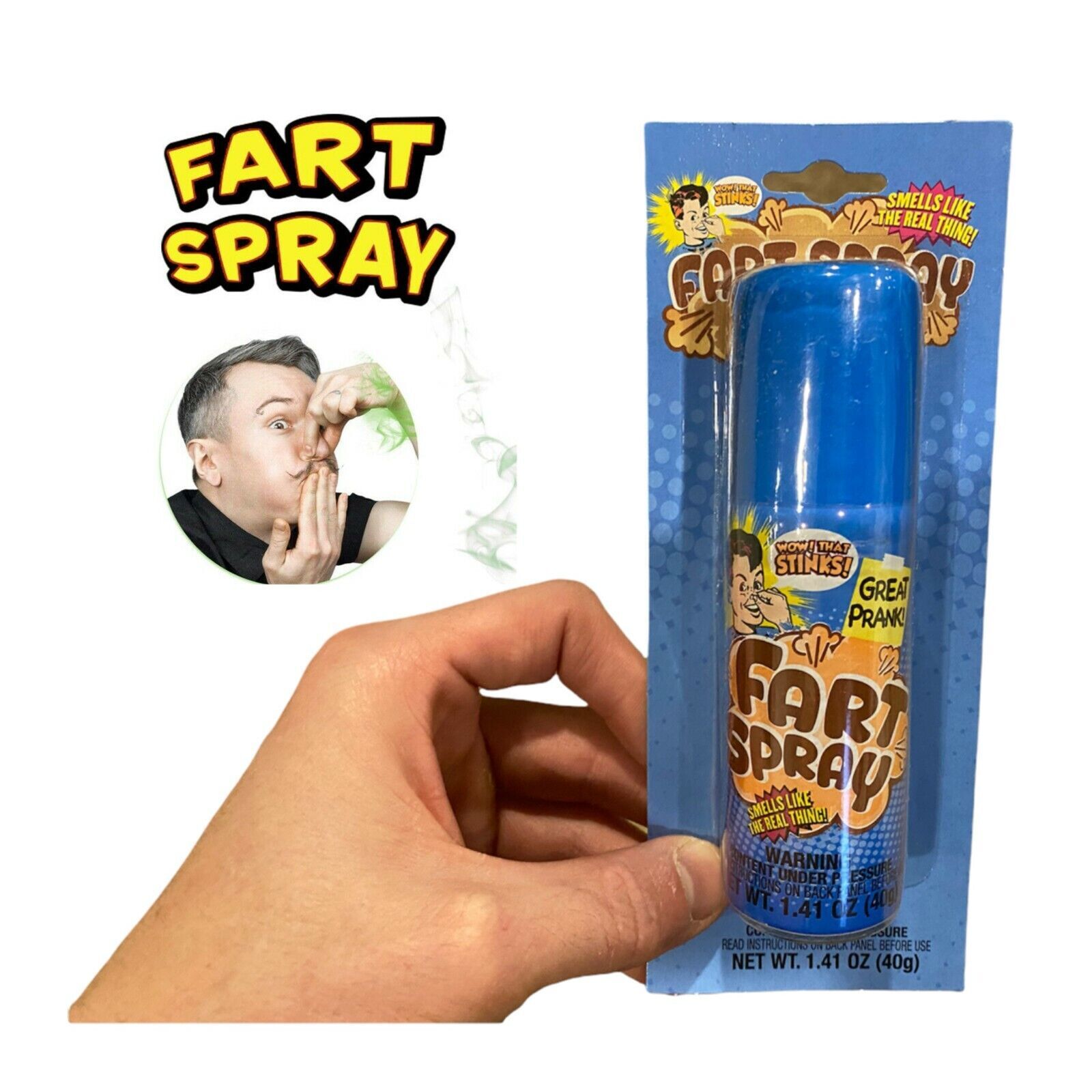 6 LARGE FART SPRAY CANS - GaG Liquid Stinky Poop Ass Turd Vomit Puke Stink Prank