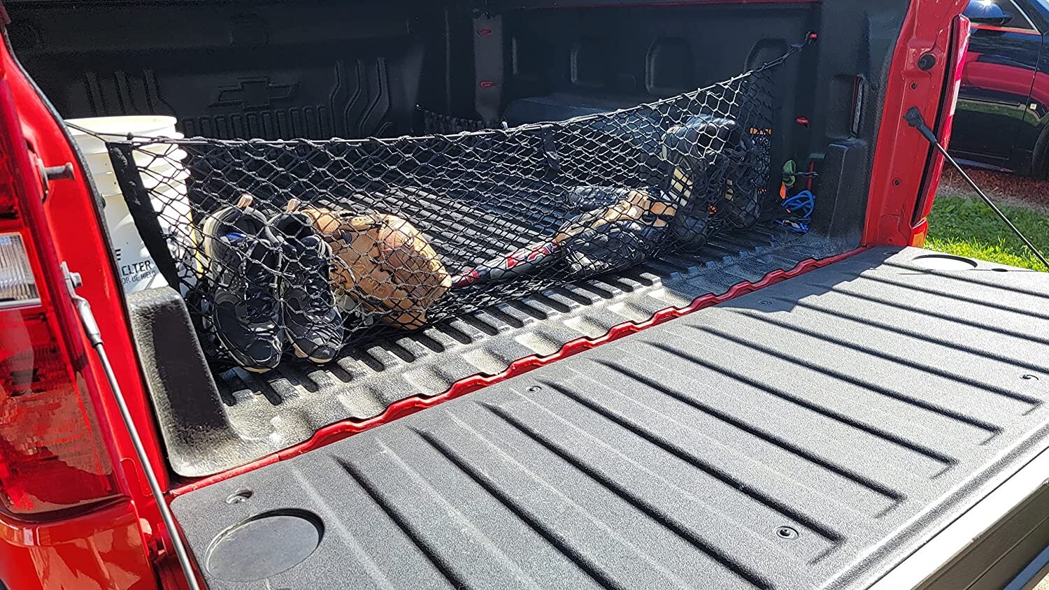 Rear Trunk Envelope Style Cargo Net for CHEVY SILVERADO GMC SIERRA 2013-2024 New