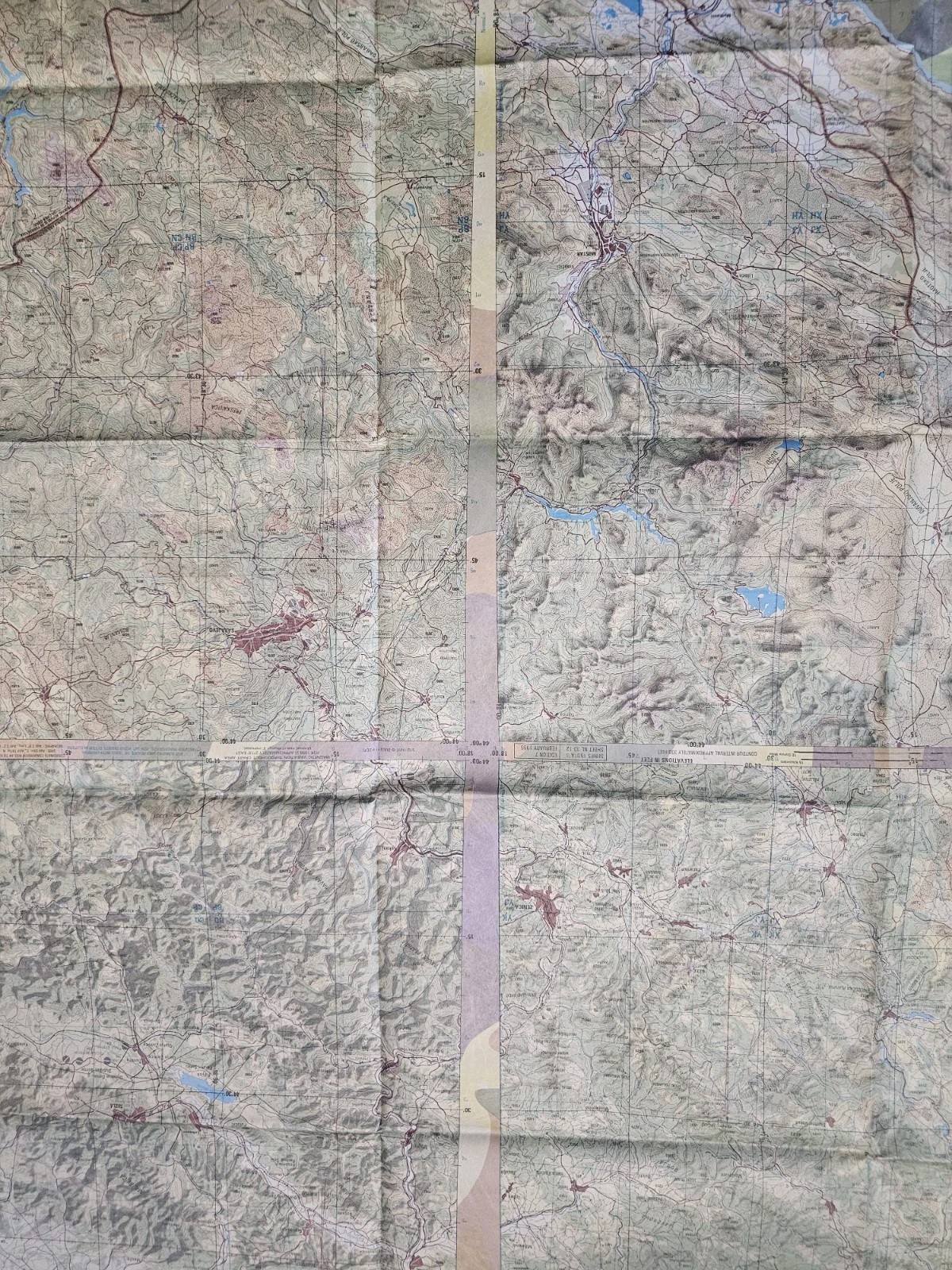 1995 Evasion Chart (EVC) Map NL-33B Austria, Bosnia, Herzegovina, And More!