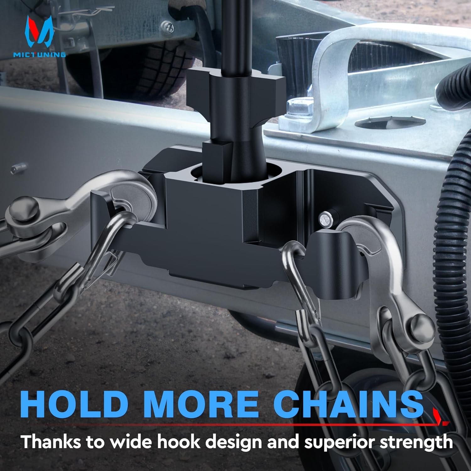 Trailer Tow Organizer 7-Pin Plug Side Hook Chain Fastener