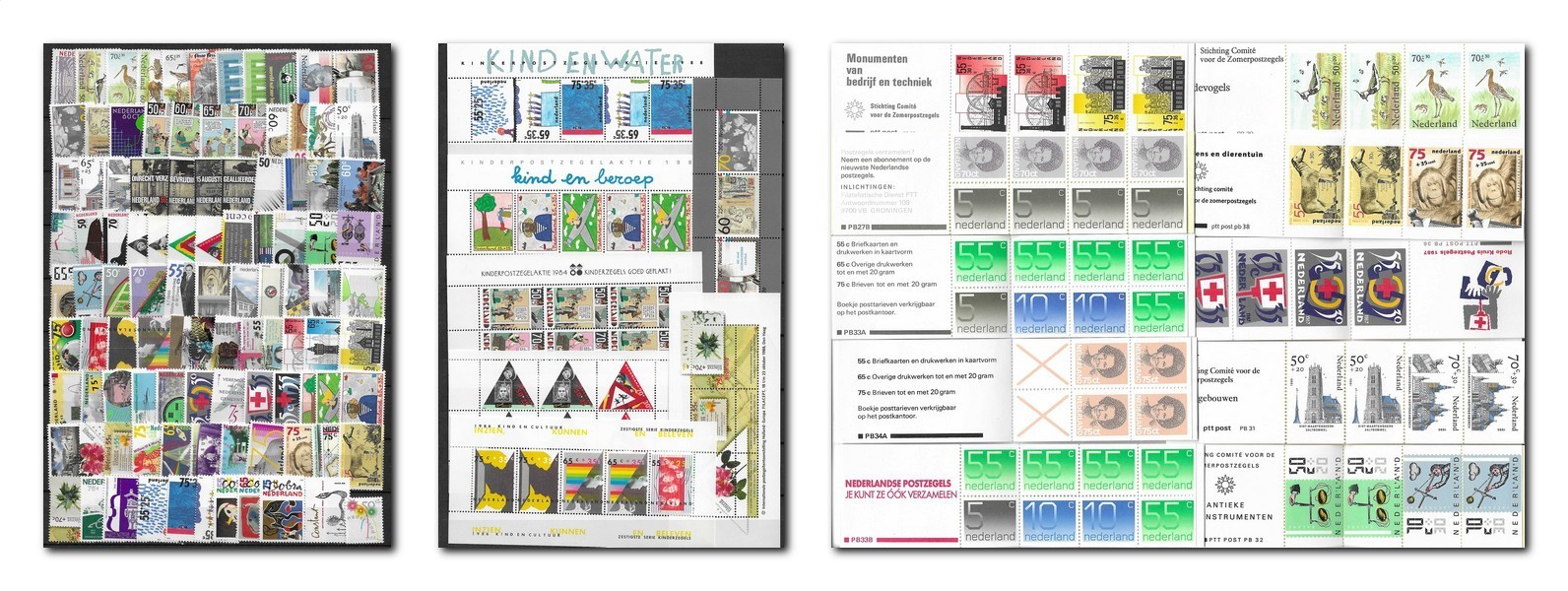 Nederland 1984,1985,1986,1987,1988 5 MNH years incl sheets and booklets