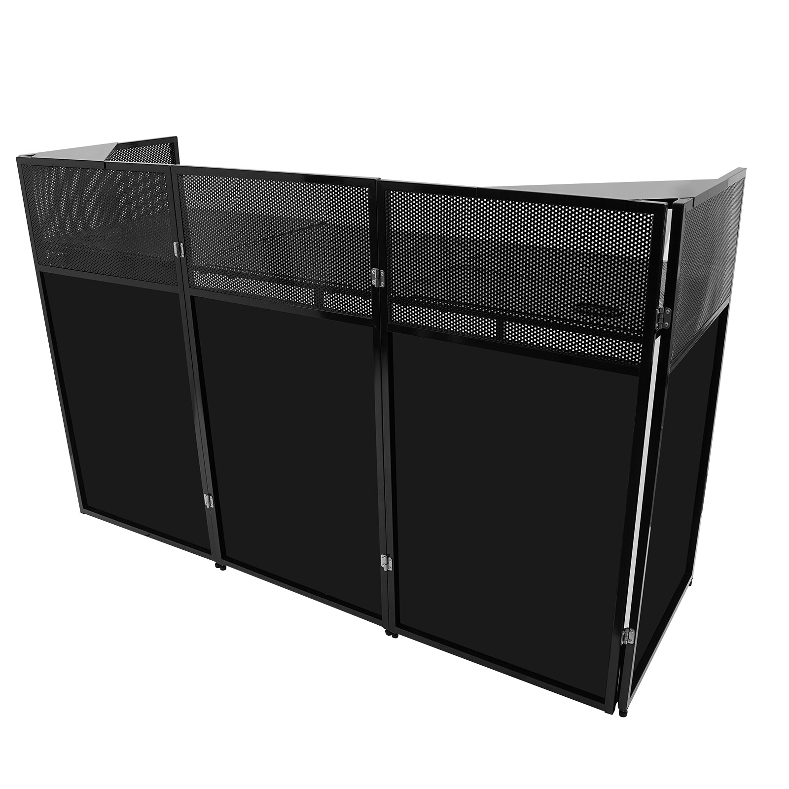 Black DJ Booth Stand With Carrying Bag Modern DJ Booth Table Foldable DJ Stand